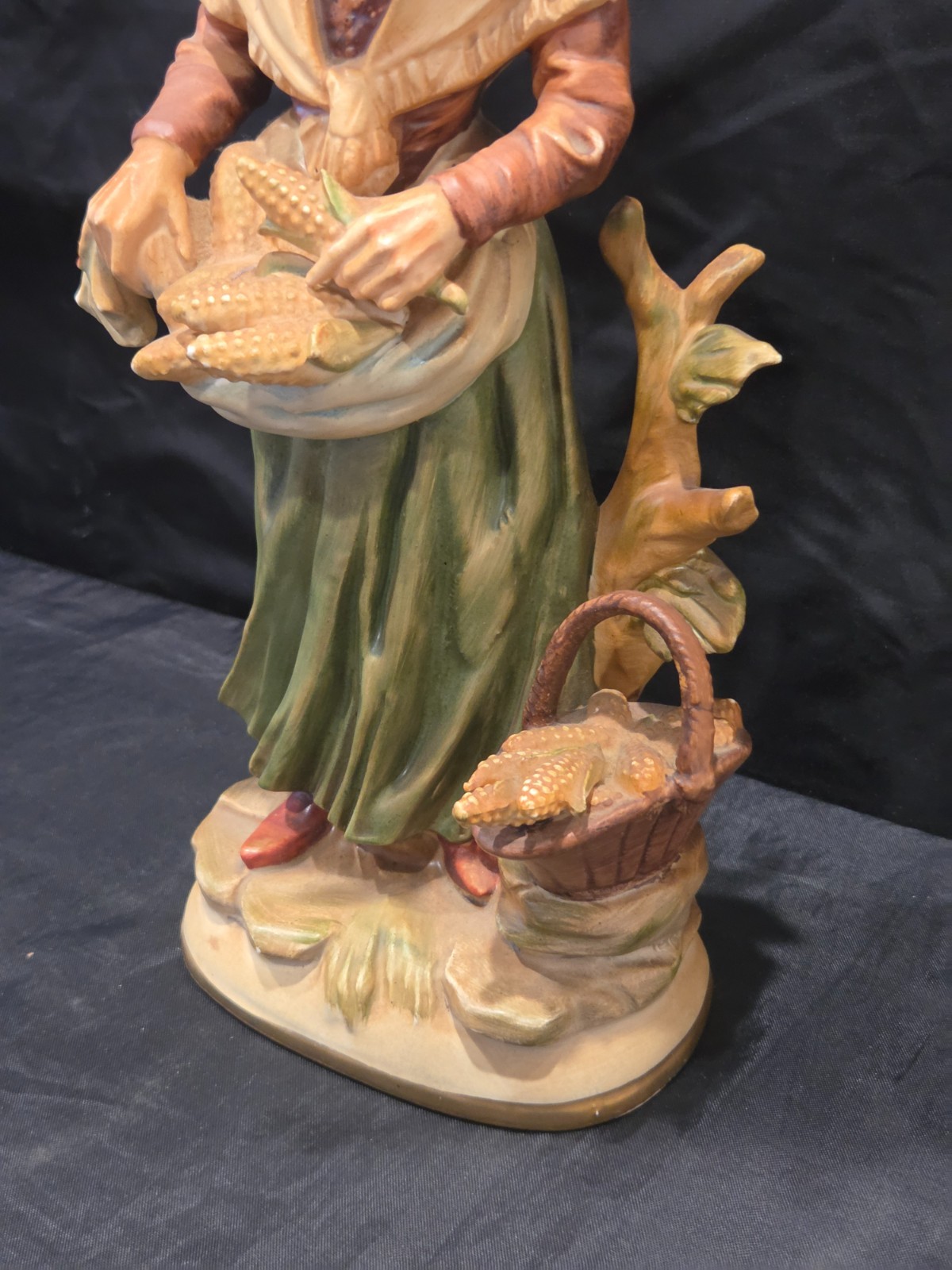 Vintage Pair of Homco Farmers Harvest 13″ Porcelain Figures