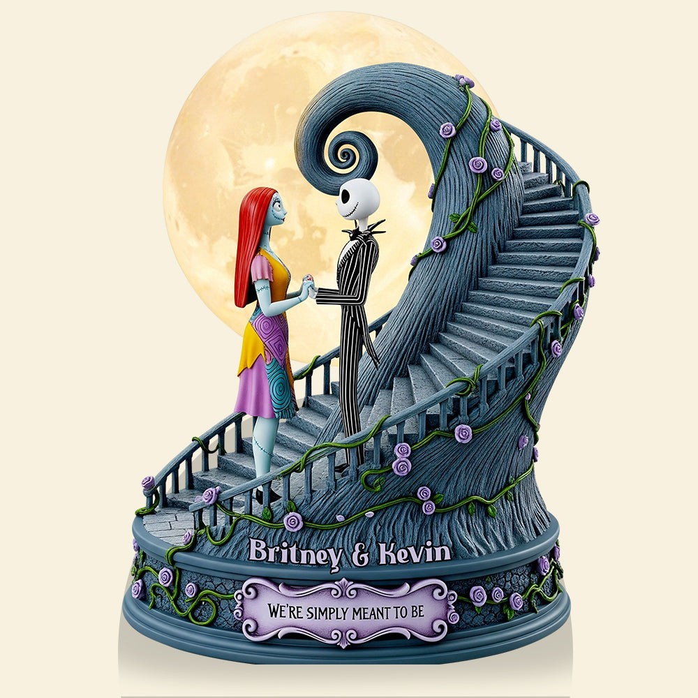 Personalized Jack Sally Nightmares Couple Acrylic Plaque Wooden Block Decor Gift