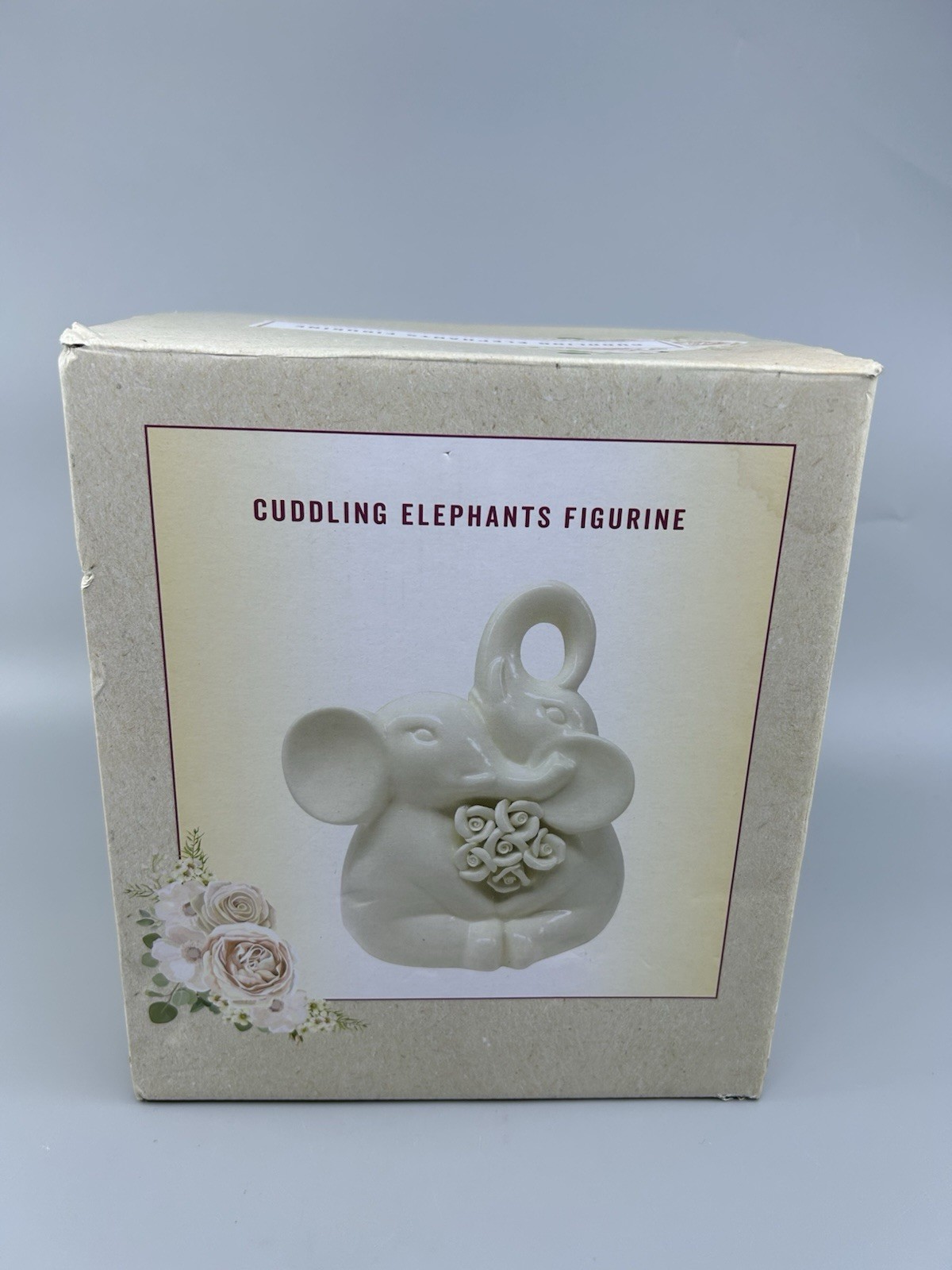 CRACKER BARREL Exclusive Cuddling Elephants Figurine with Original Box