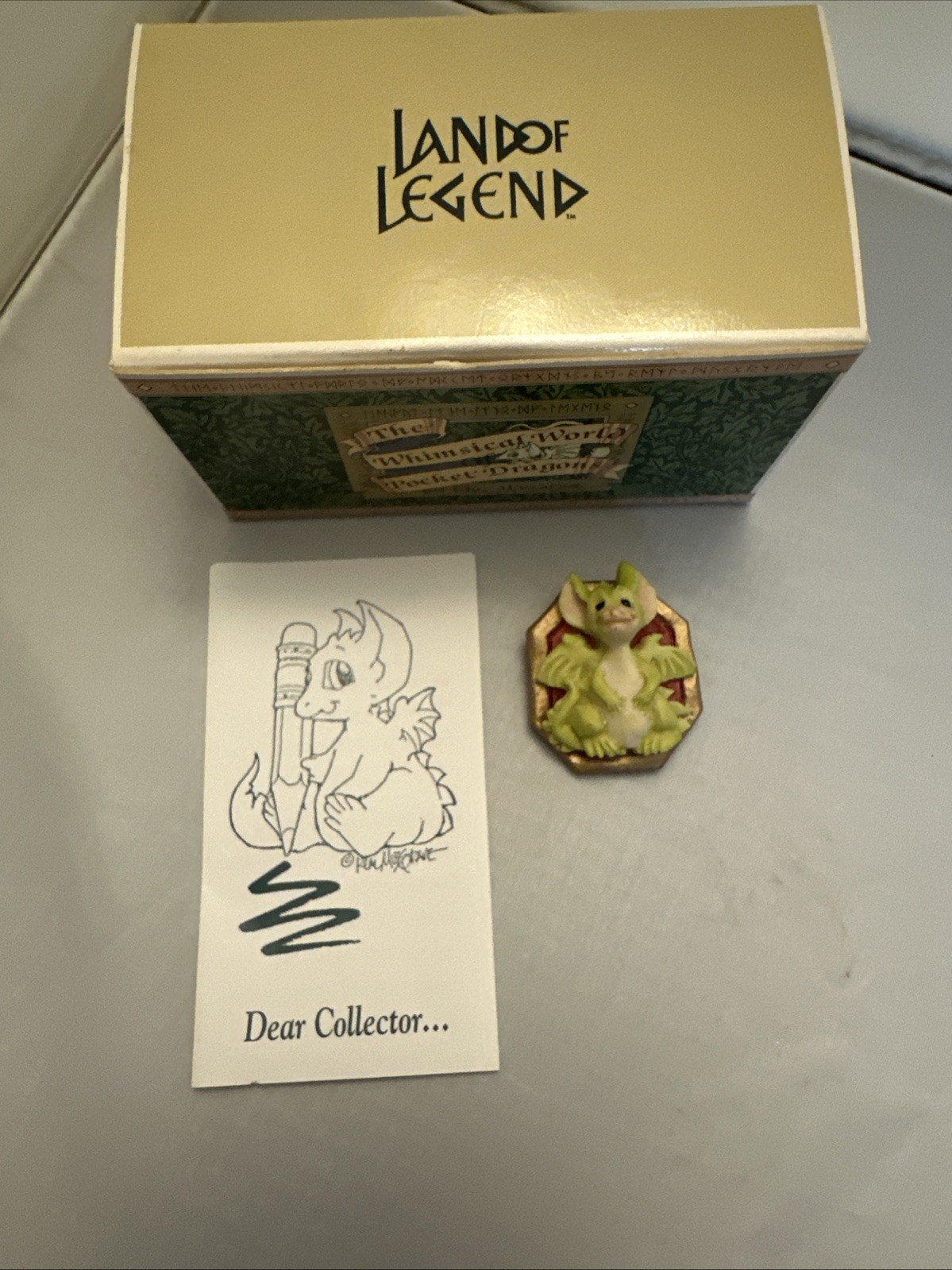 Pocket Dragons Little Jewel Brooch Pin 1993 With Original Box