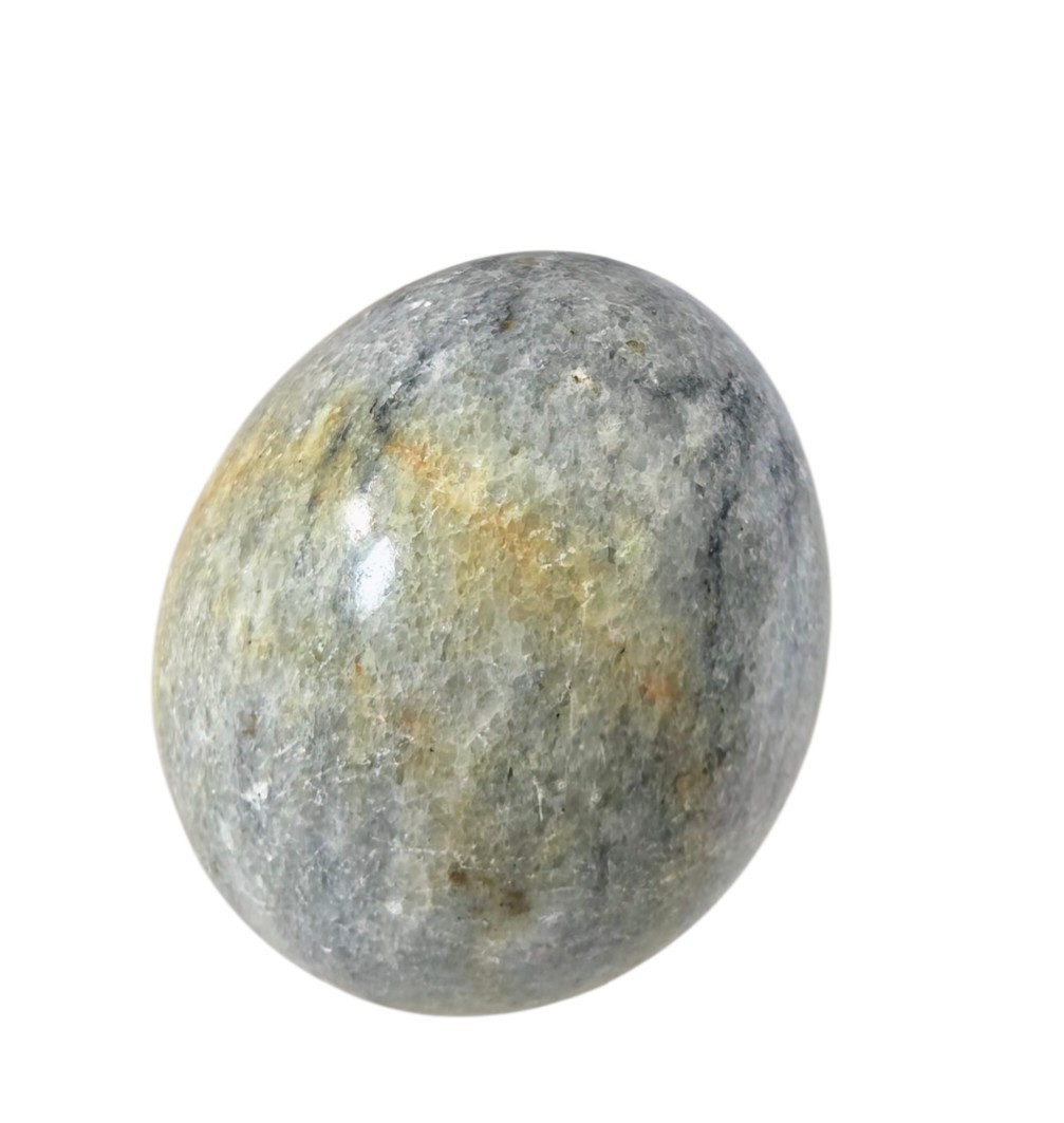 Large Gray White Marble Stone Easter Egg Alabaster Granite Marble Solid Polished