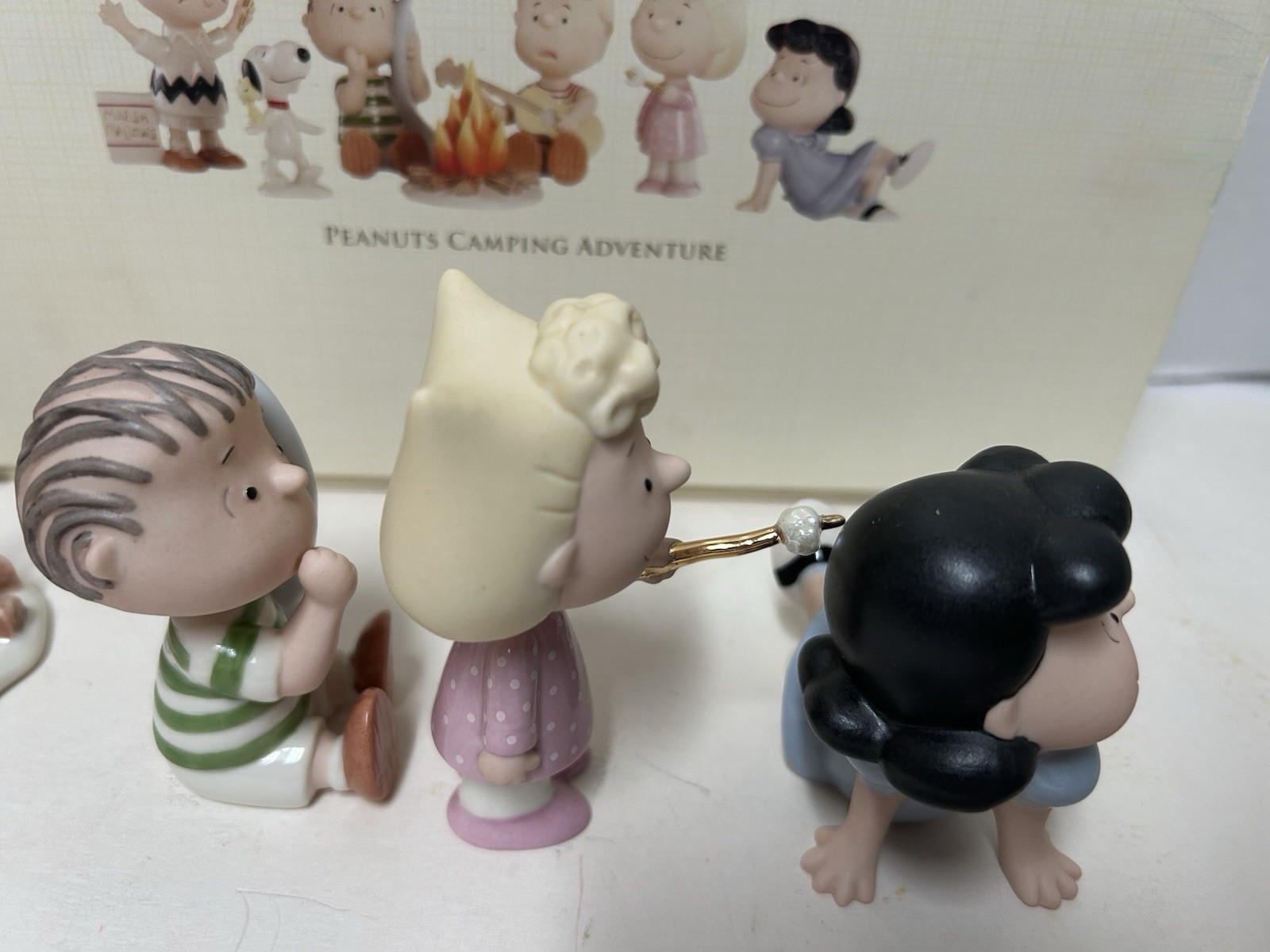 Lenox Peanuts “Camping Adventure” Complete Set Of 7-COA & Original Box