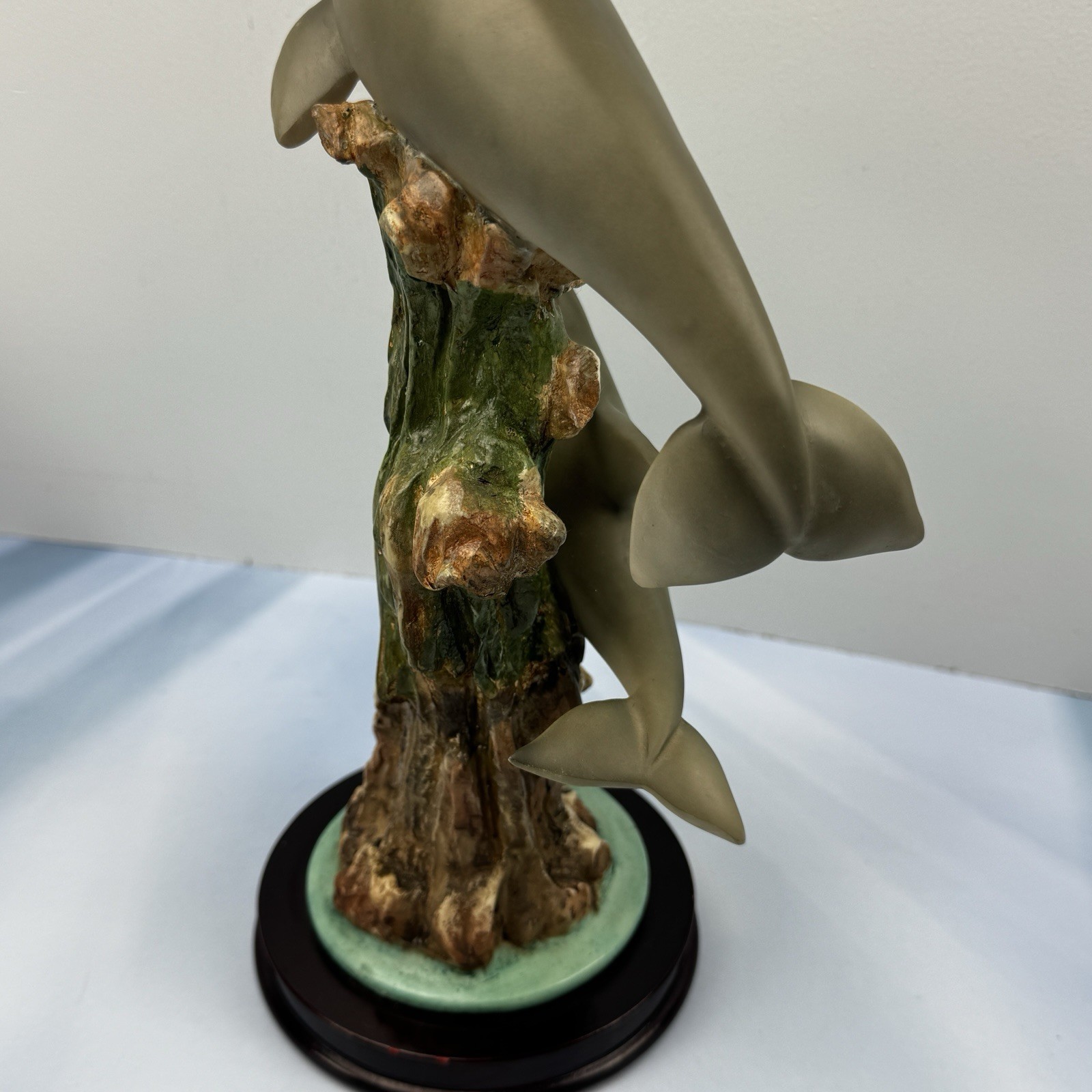 Wildlife Dolphins Statue Crosa Collection Seaworld Edition Nautical Decor EUC