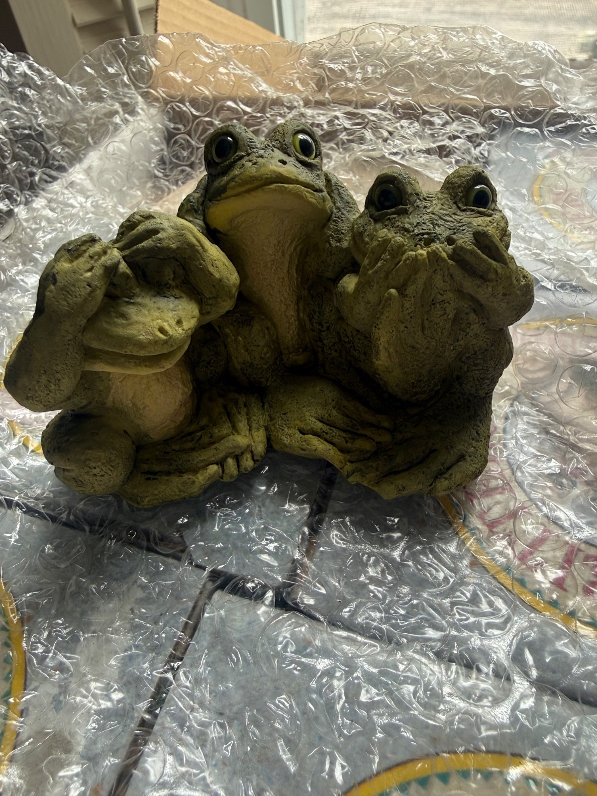 Stone Critters Figurines See No Evil Frogs