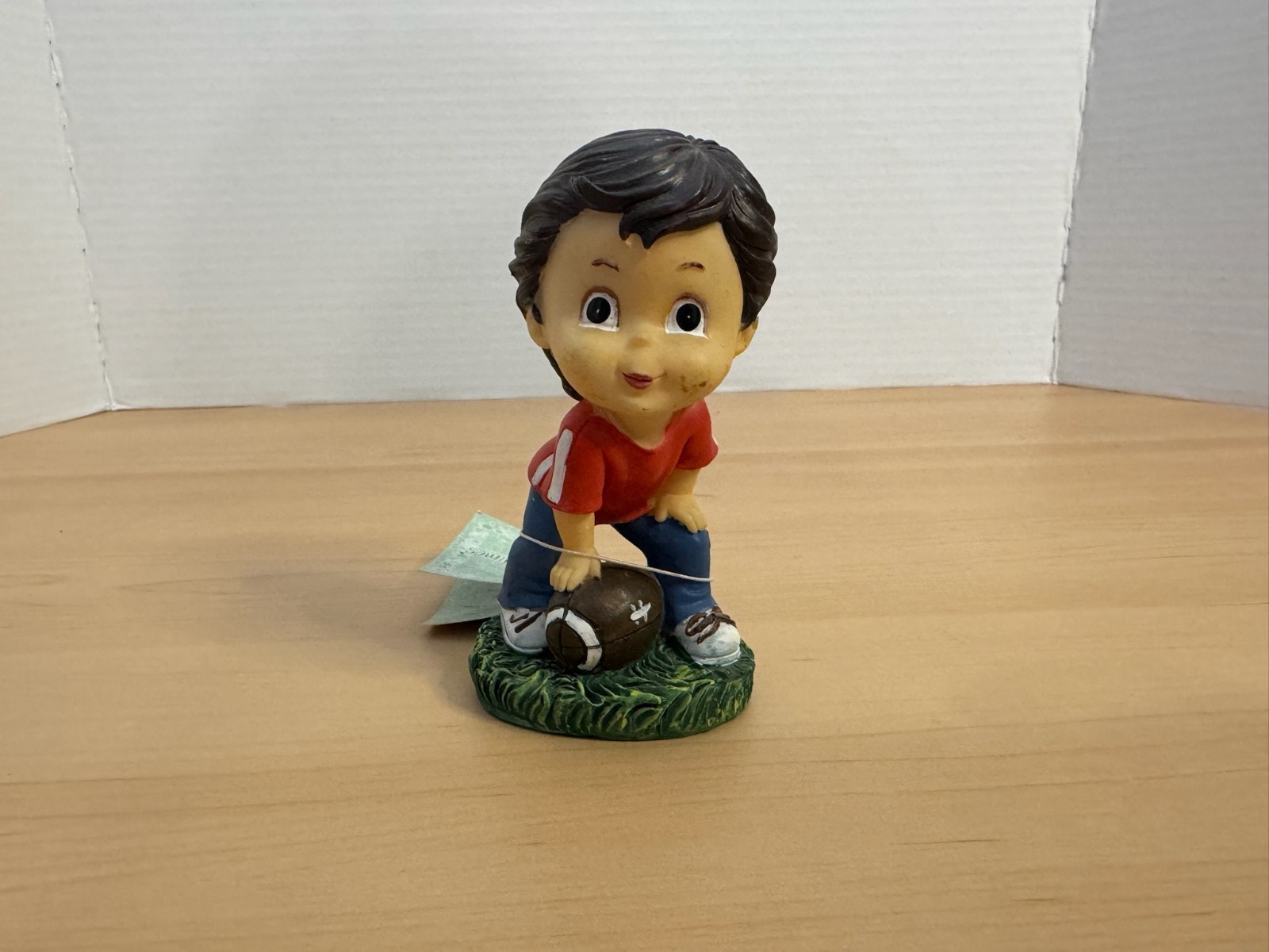 Tender Times Vintage Boy With Football Figurine