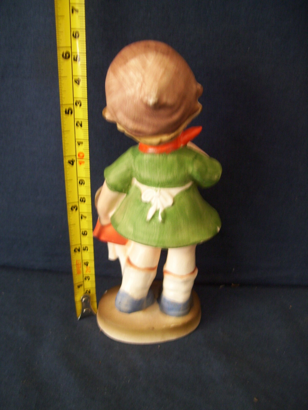 Enesco Girl with Doll and Bottle Porcelain Figurine 5′ Used