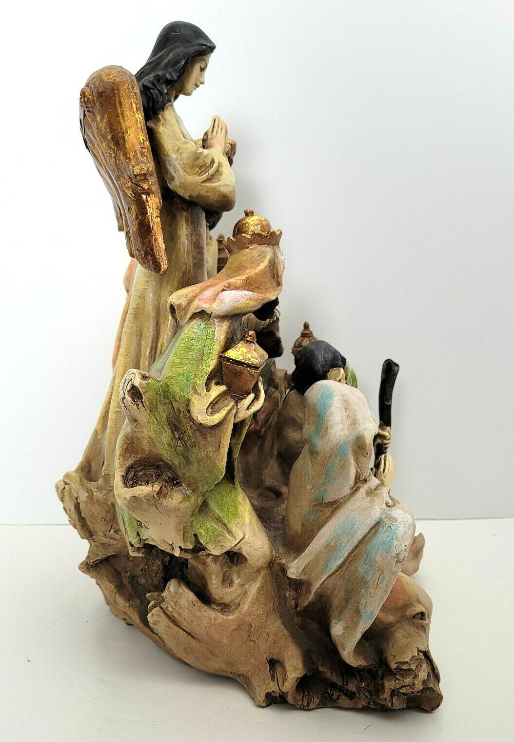 Nativity Scene Large Tabletop Statue 14″ Tall by 12″ Across Heavy 5.9 Lbs. READ