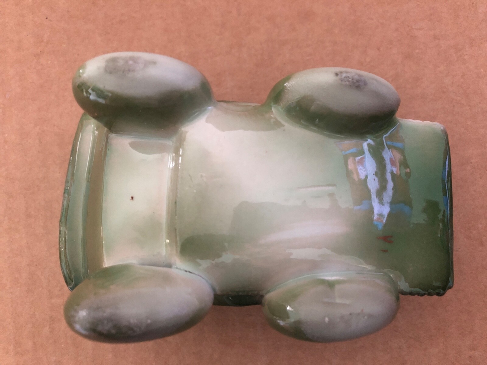 Vintage GERMAN PIG FAIRING 2 Two Pigs Automobile Car Green Gold