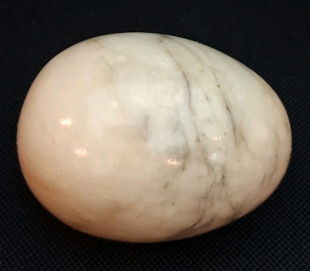 3 Vintage Italian Alabaster Eggs Purple, Blue, Pale Yellow