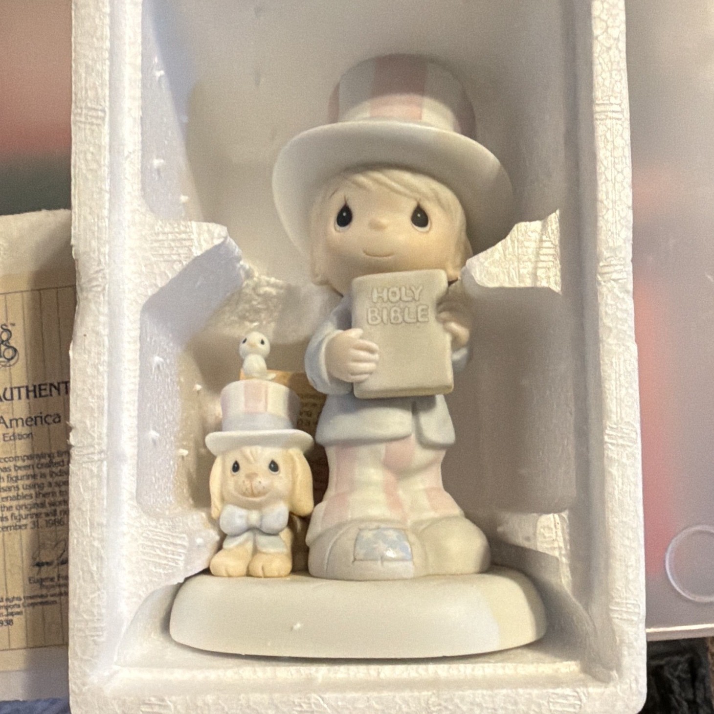Precious Moments God Bless America Limited Edition Porcelain Figurine, Boxed