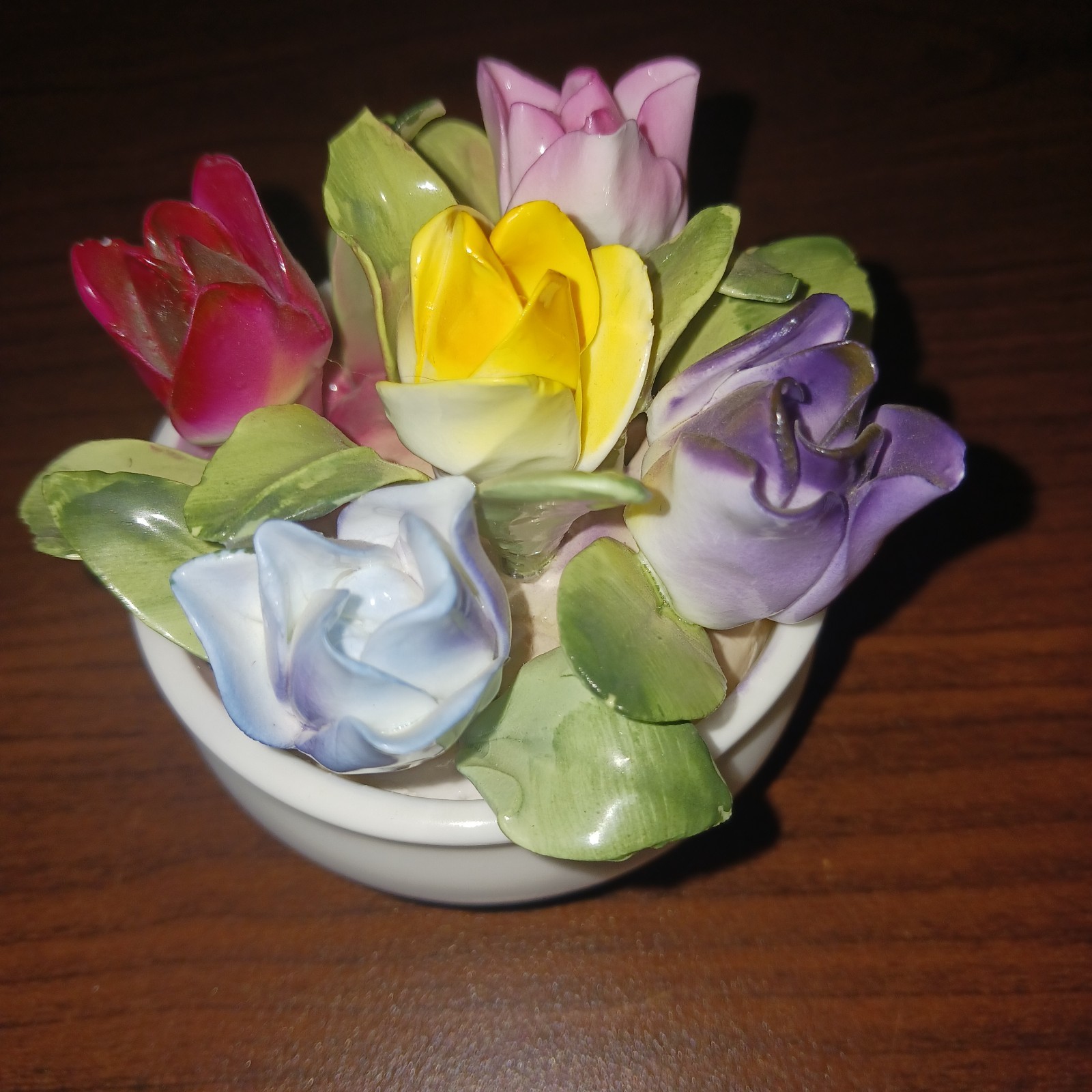 Signed 1983 Coalport Bone China Flower Pot Bowl – Made in England