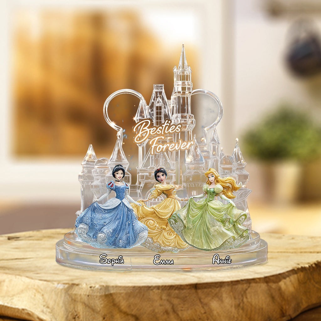 Personalized Disney Castle Girls Princesses Acrylic Plaque Wooden Block Decor