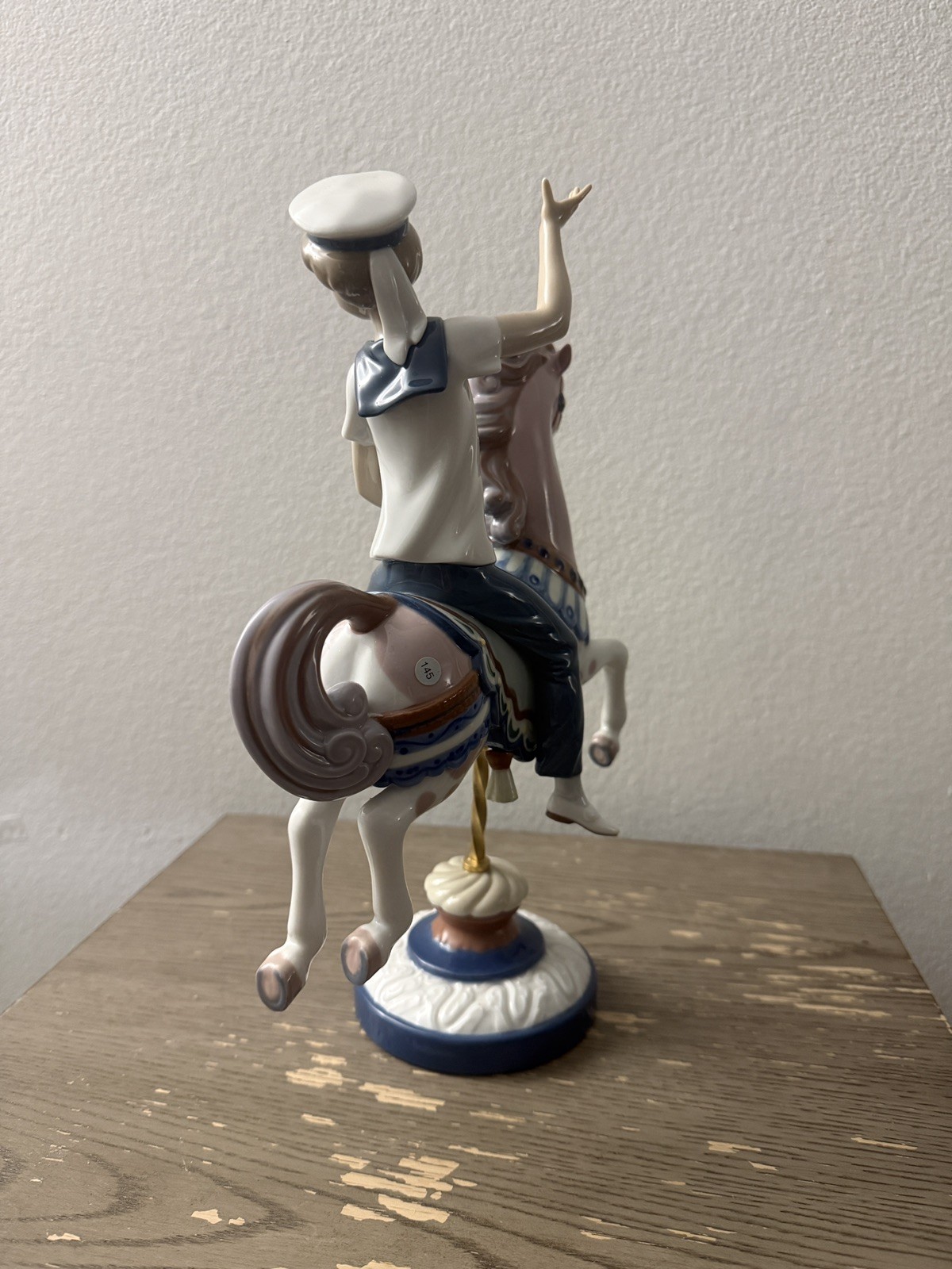 Lladro 1470 Boy on Carousel Horse MINT BOXED Canopy Pole Retired HUGE BOX Heavy
