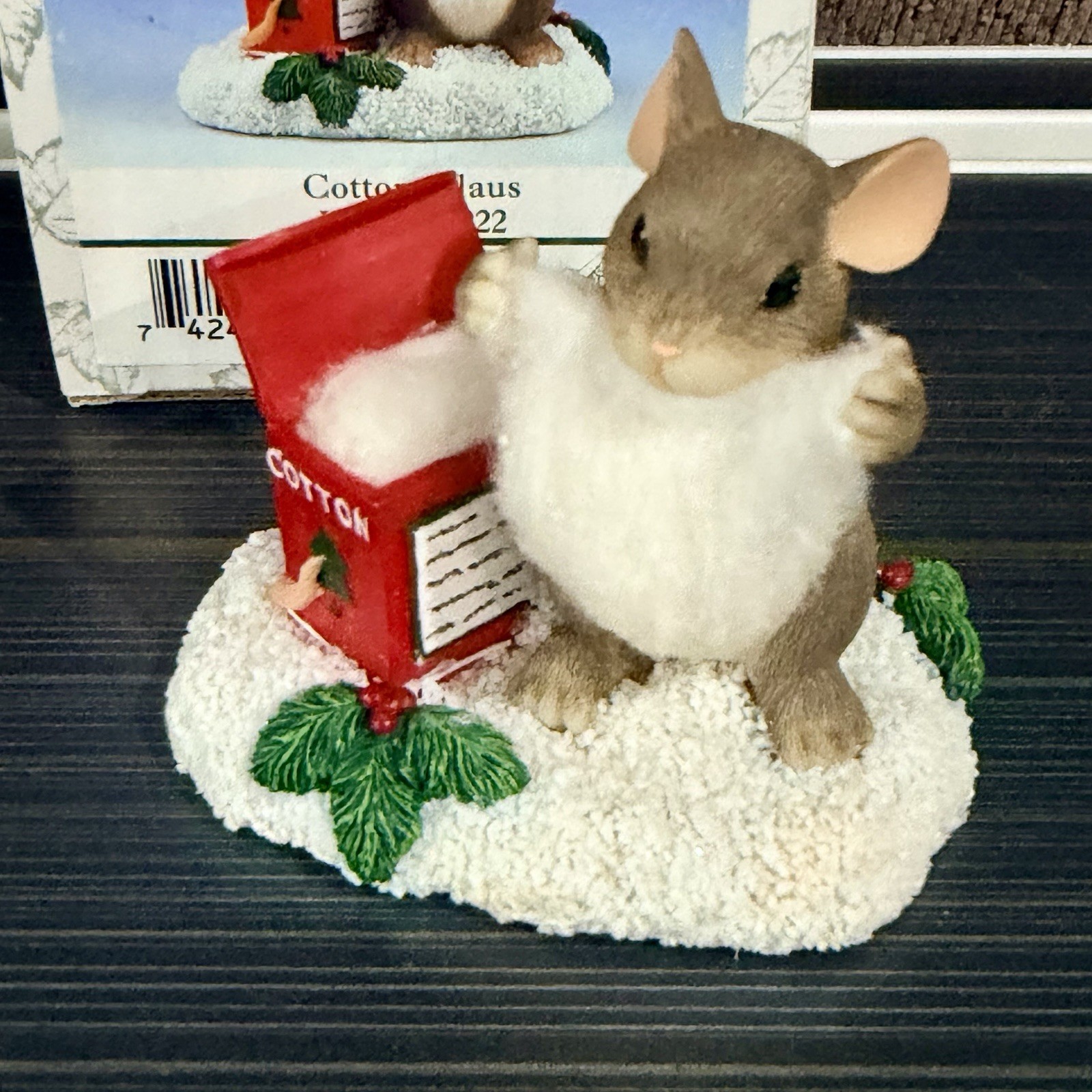 Vintage Fitz & Floyd Charming Tails by Dean Griff Cotton Claus Mouse Christmas