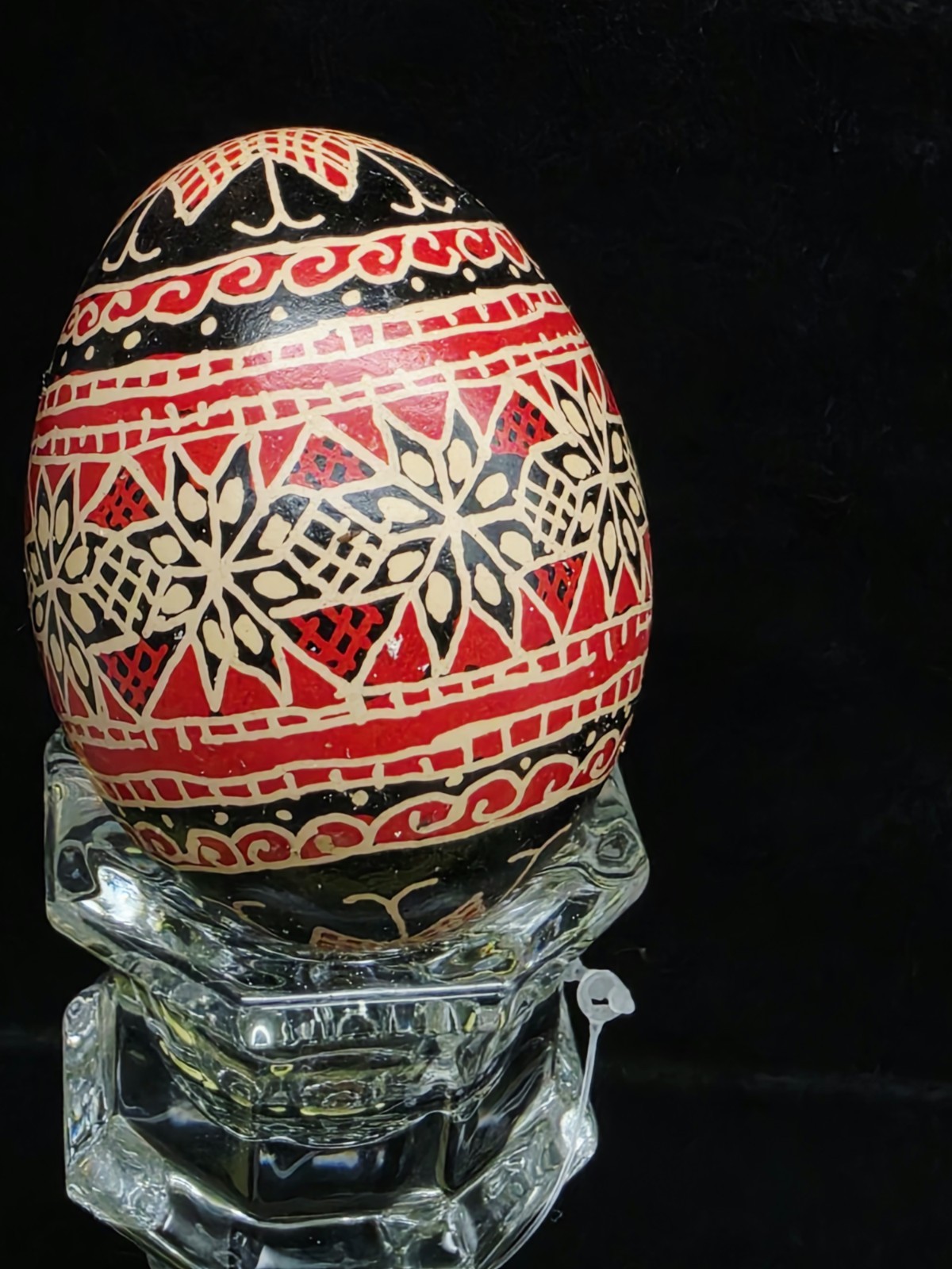 Vintage Handpainted Real Egg Shell Decorative Egg Ukrainian Pysanka