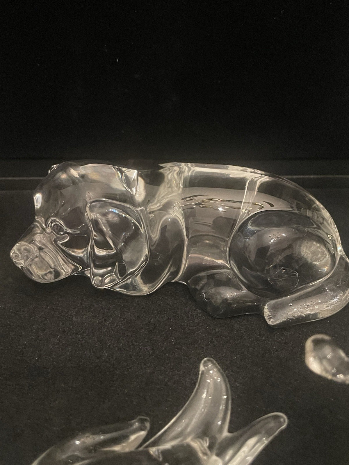 VTG Lot 7 Art Glass Animal Figurines Paperweights SOME Fenton DOG BIRD PIGS BEAR