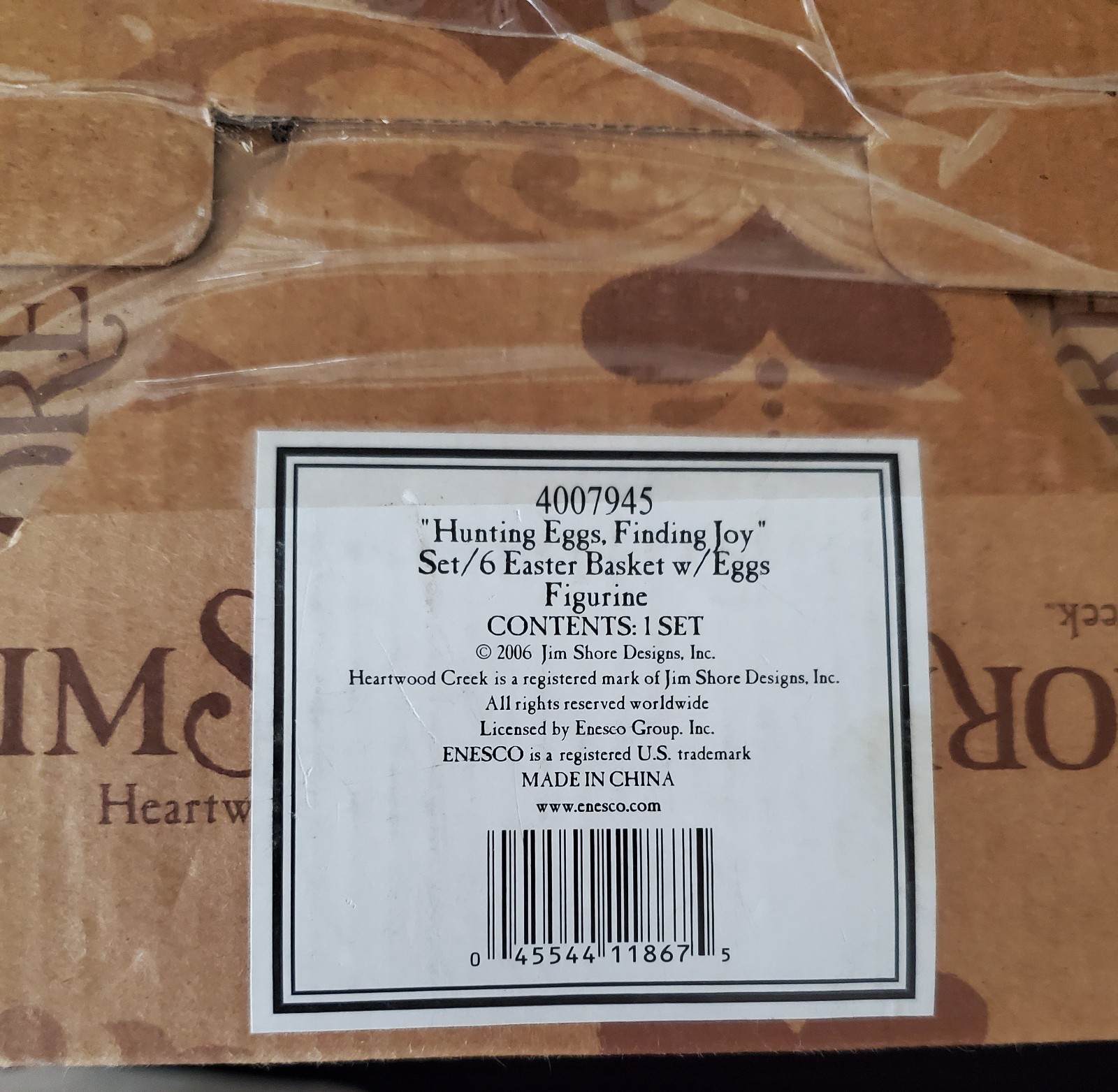 Jim Shore Heartwood Hunting Eggs Finding Joy Easter Basket with Eggs 4007945