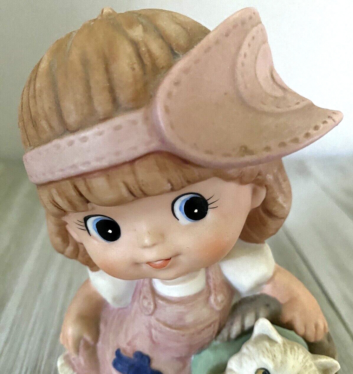 Vintage Homco LITTLE BOY AND GIRL DOG And CAT #1439 Porcelain Figurines 5” High