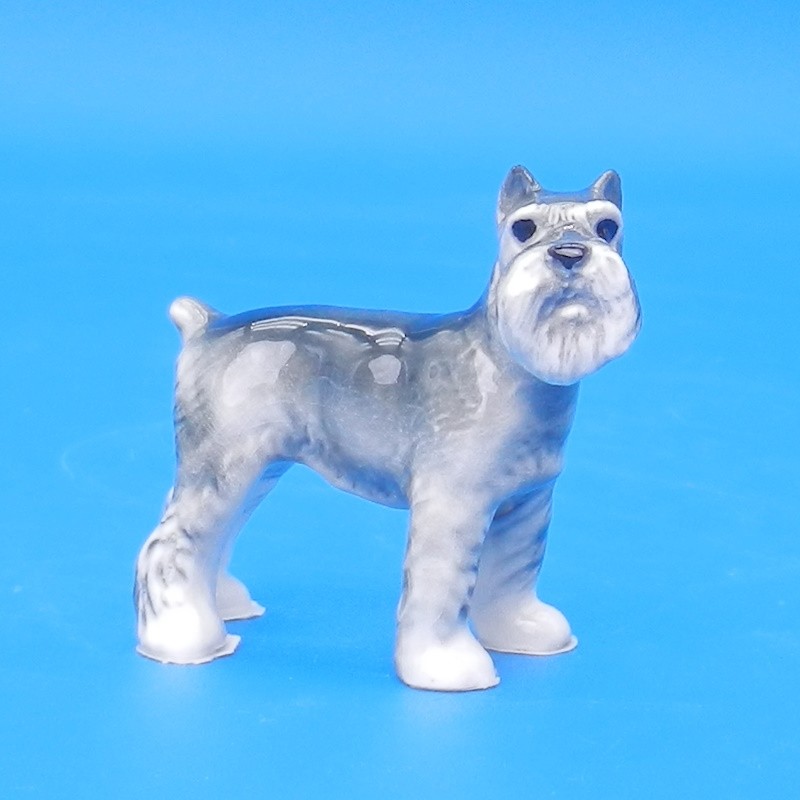Hagen Renaker Miniature SCHNAUZER Vintage Ceramic Dog Figurine