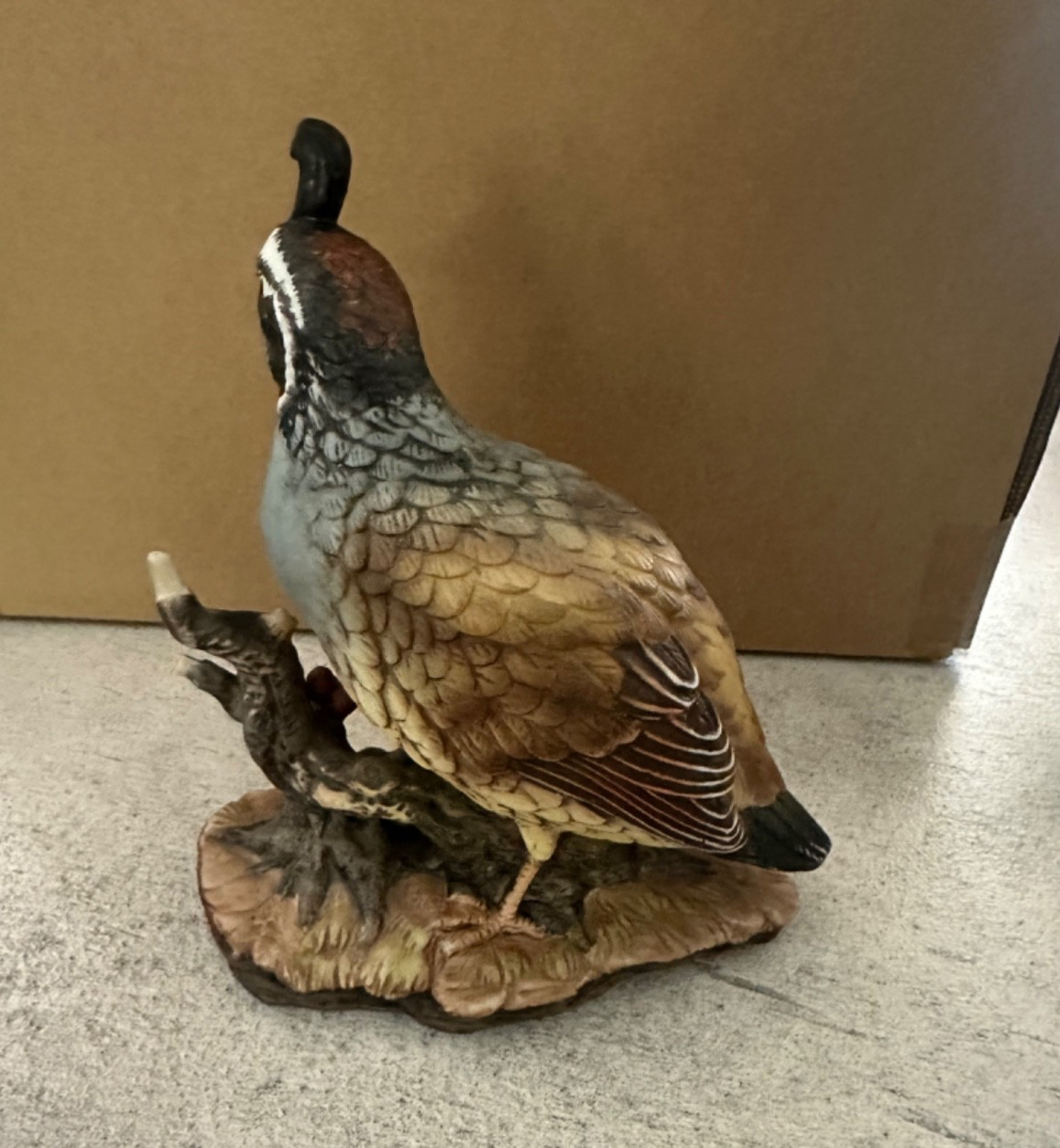 Vintage Quail Porcelain Figurine Masterpiece Collection By Homco 1981