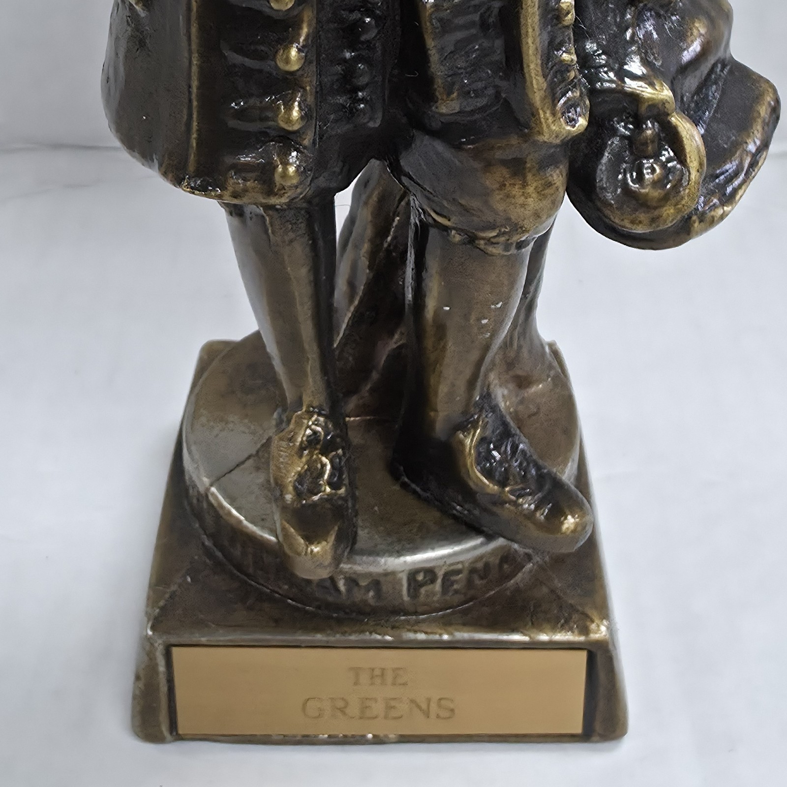 William Penn Awards Statue Figurine Quaker Metal Heavy 8.5 in Tall