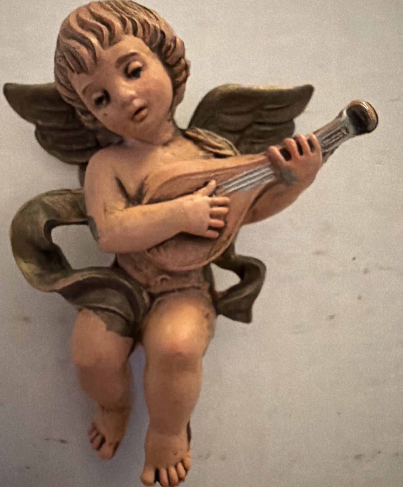 Simonetti Fontanini Depose Italy 903 Cherub With Lute Figurine Ornament