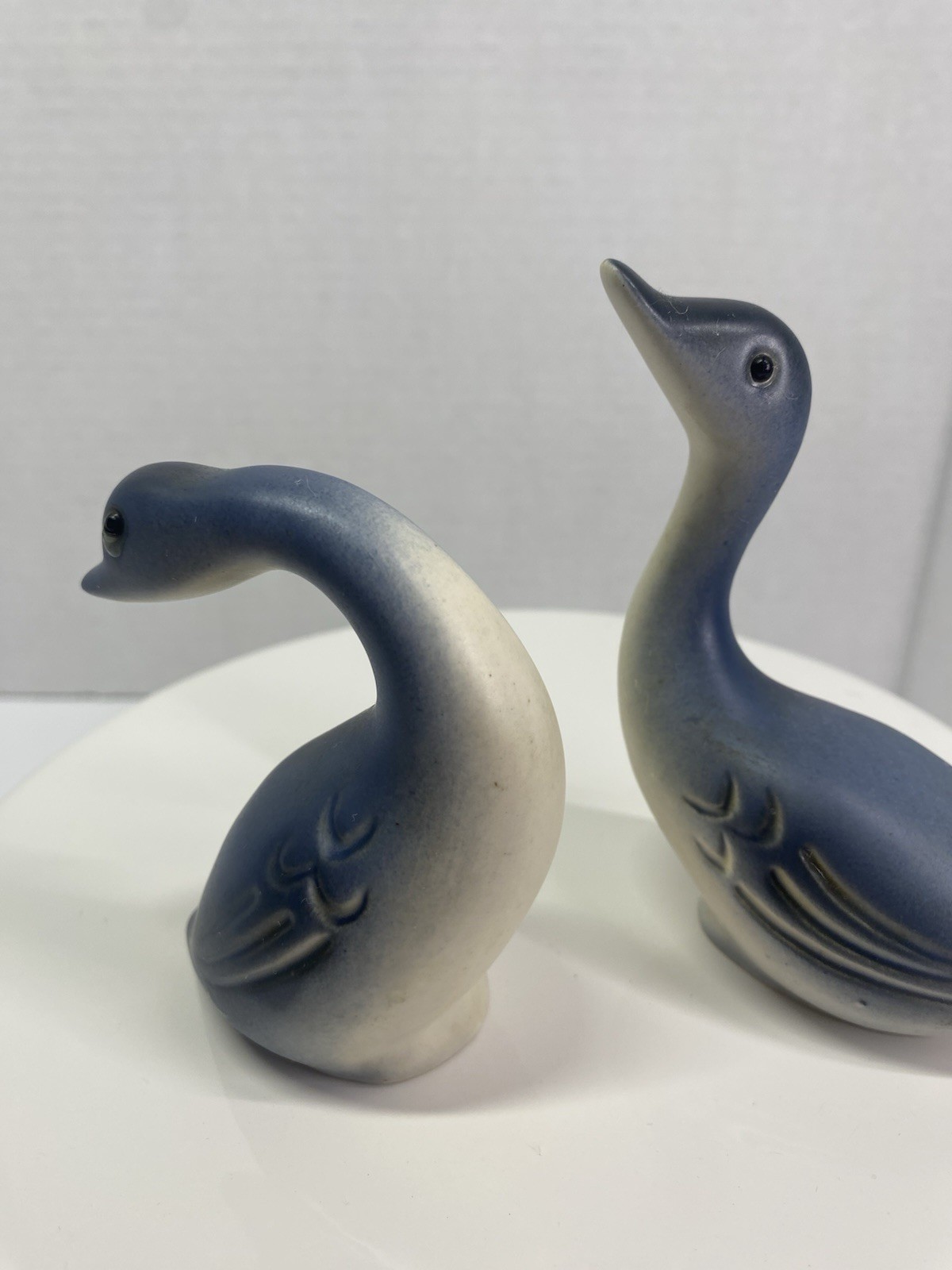 Vintage Geese Ceramic Matte Glaze Figurines Made In USA 4 Inch