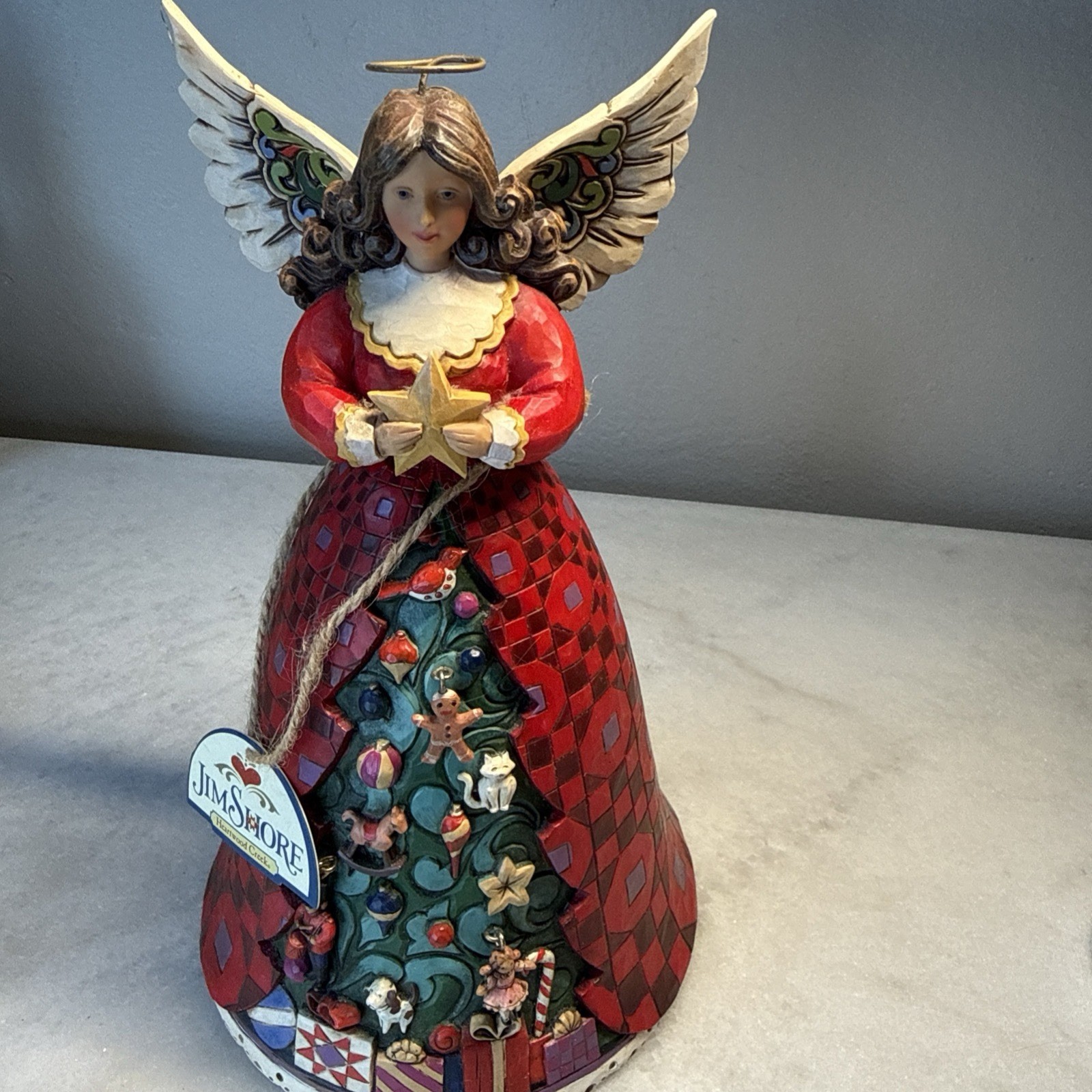 Jim Shore 2008 CHRISTMAS SPIRIT SHINES BRIGHT Tree Angel S4012989 9”