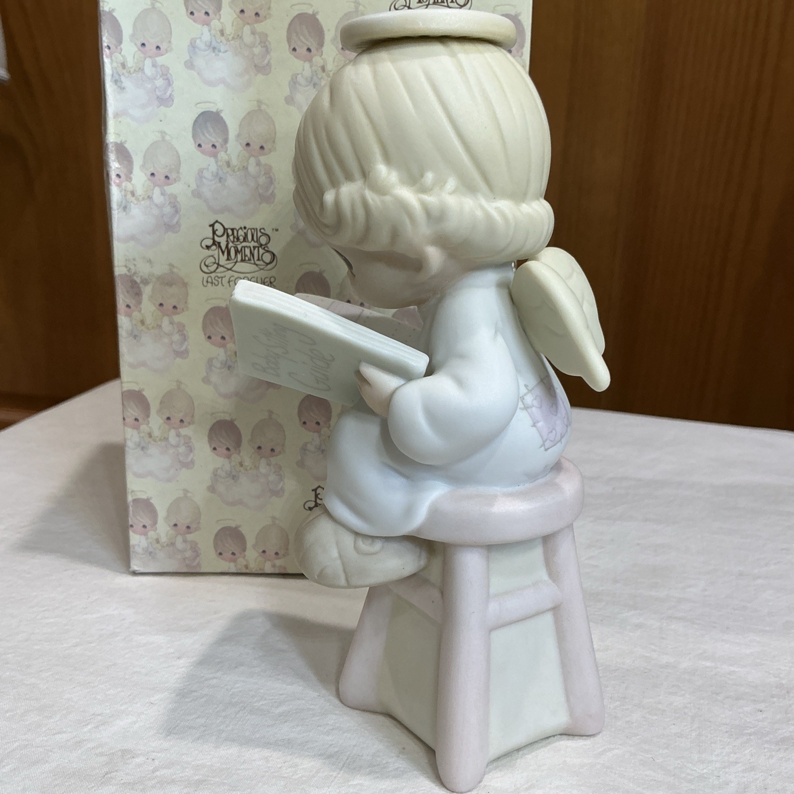 Vtg Precious Moments 1987”Sitting Pretty” 104825 Angel Babysitter Boxed Gift