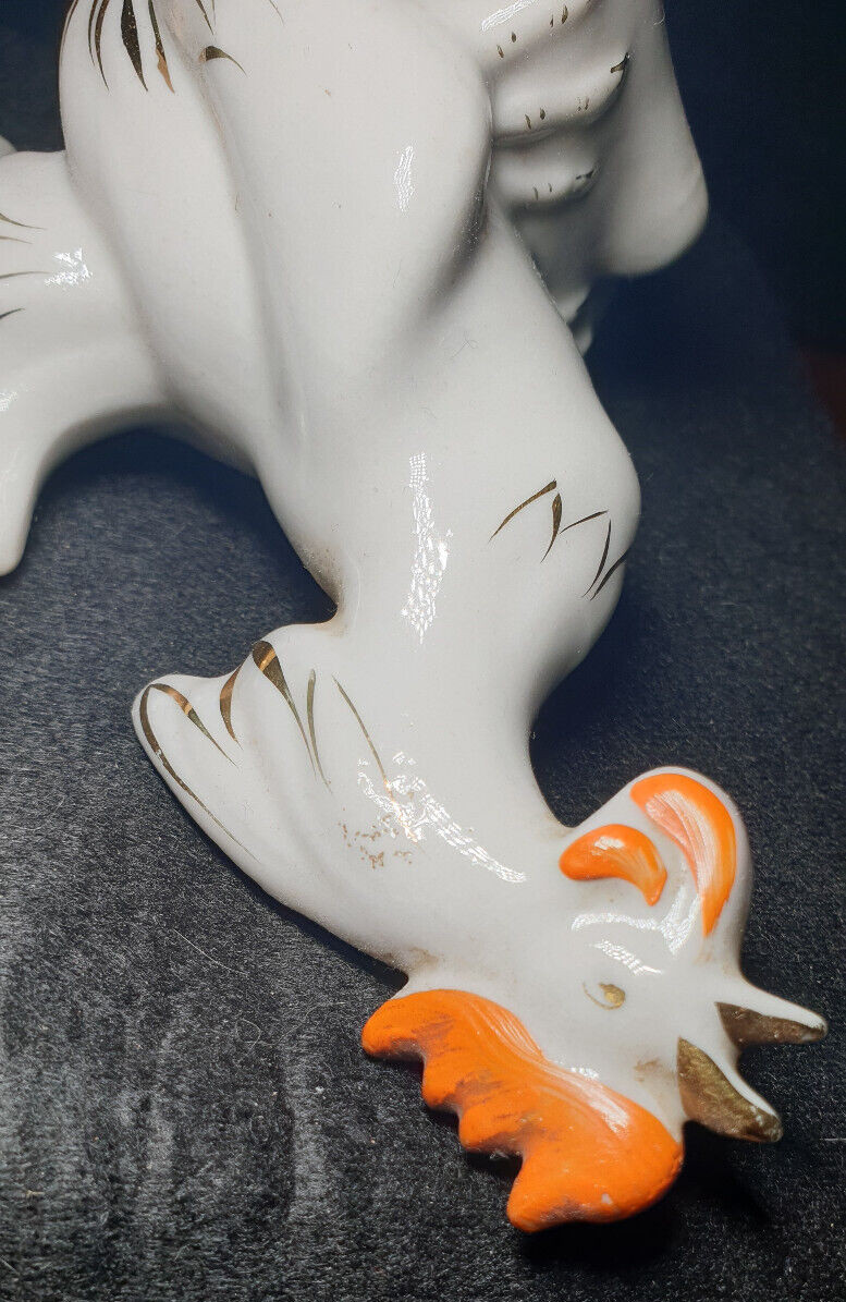 Vintage Latvia RPR porcelain figurine Rooster decorative USSR Riga RPF PFF