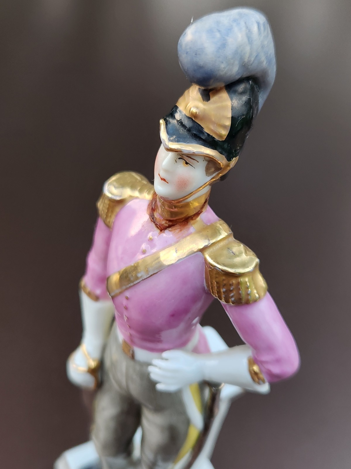 Rare Antique A.J. Uffrecht & Co. Germany Porcelain Military Soldier Figurine Vtg