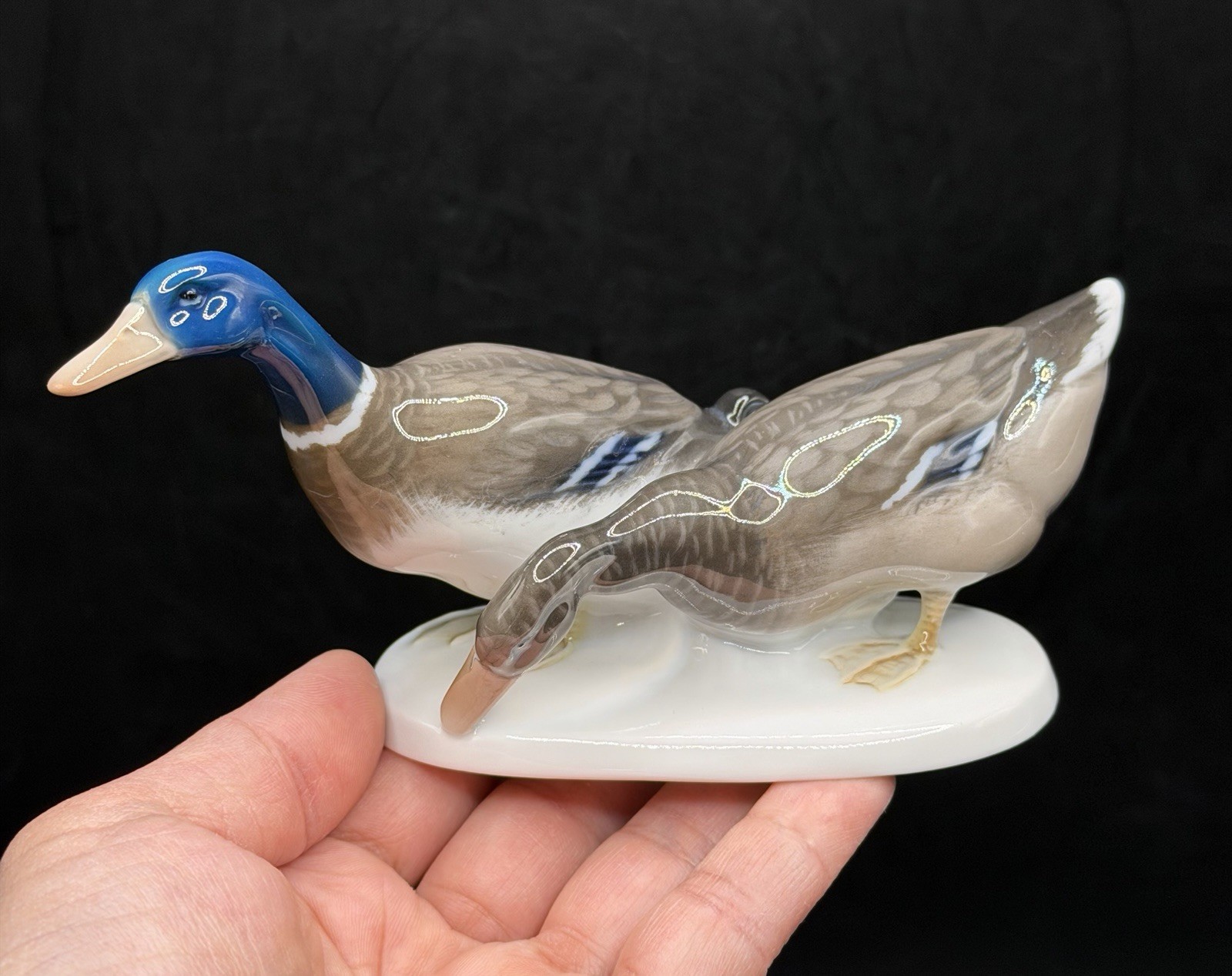 Vintage Rosenthal Selb Germany Karl Himmelstoss Mallard Ducks Porcelain Figurine