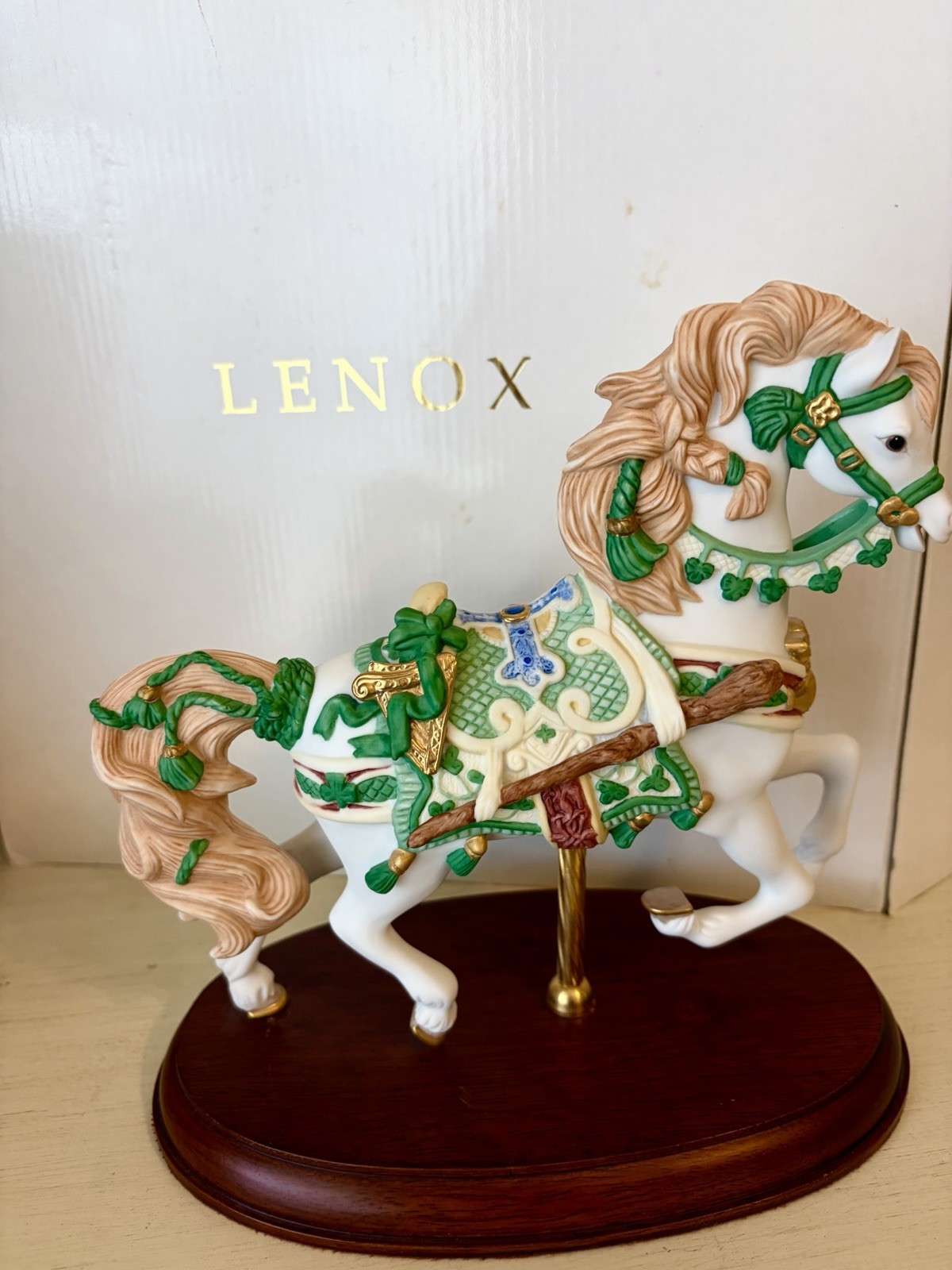 RETIRED LENOX IRISH CAROUSEL HORSE LIMITED EDITION with Lenox Box and COA – 1999