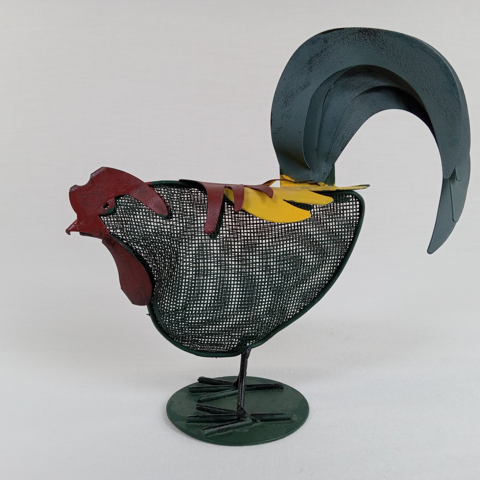 Youngstown Metal Works Rooster Chicken Mesh Sculpture Figurine Rustic Farm Decor
