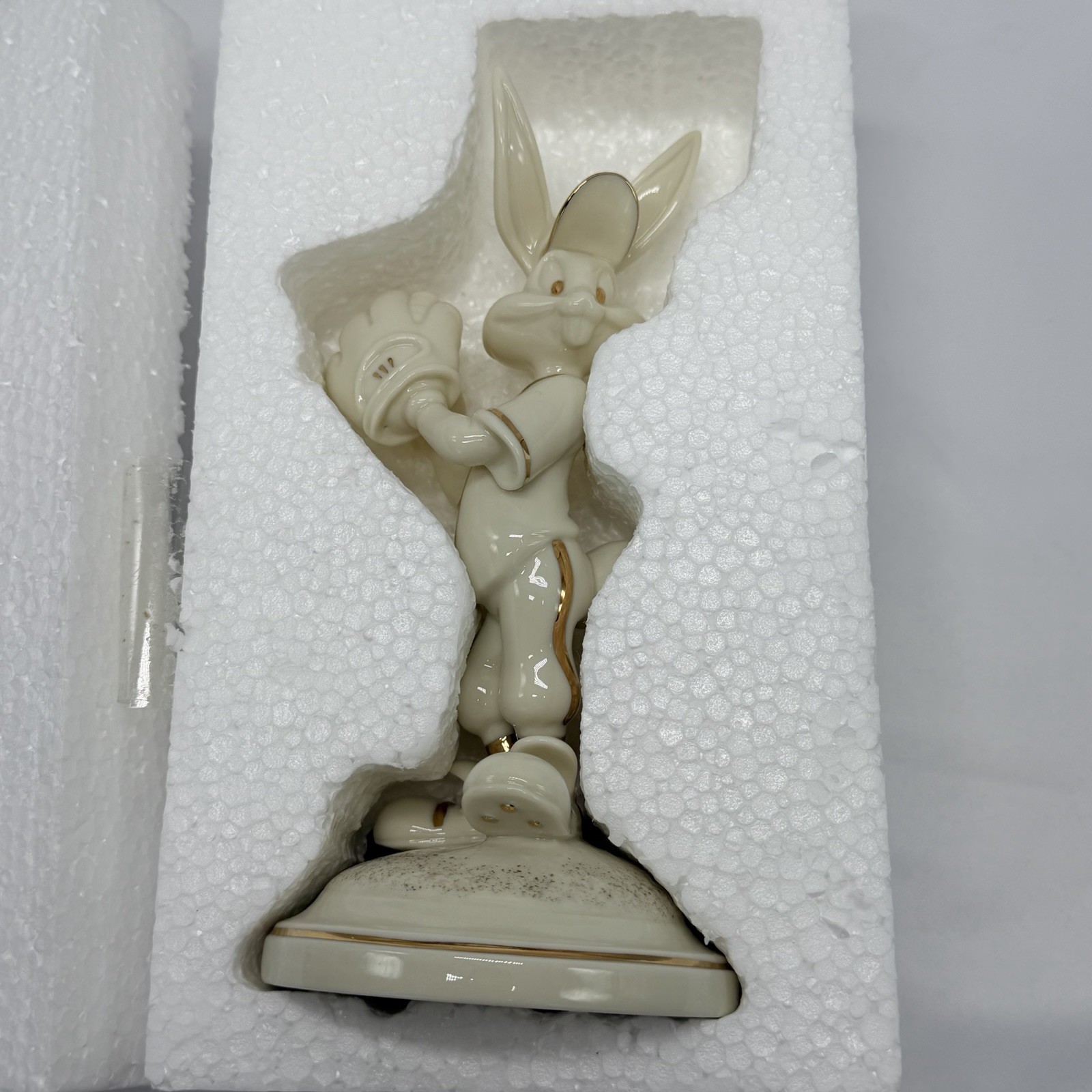 Lenox Baseball Bugs Bunny Figurine Looney Tunes Porcelain Gold Trim New -NO COA