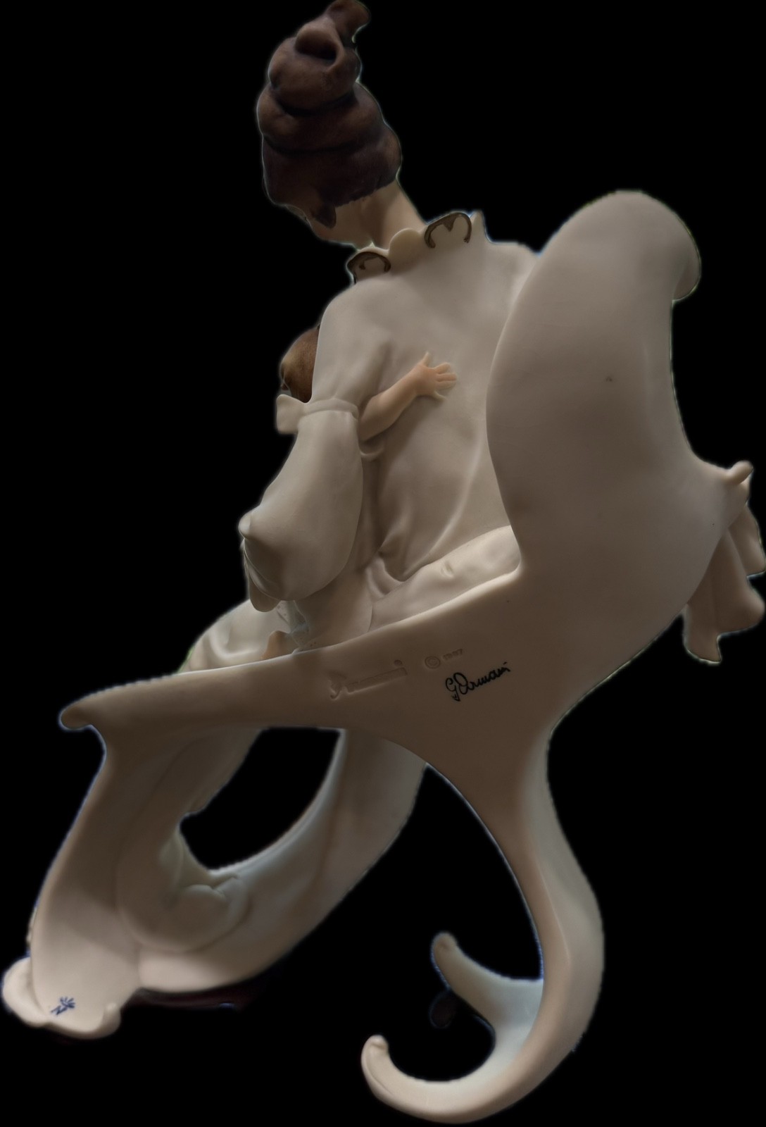 G. Armani 1987 Florence, Italy Figurine Mother & Baby Child 15.5″ x 10″ 7.6 Lbs.