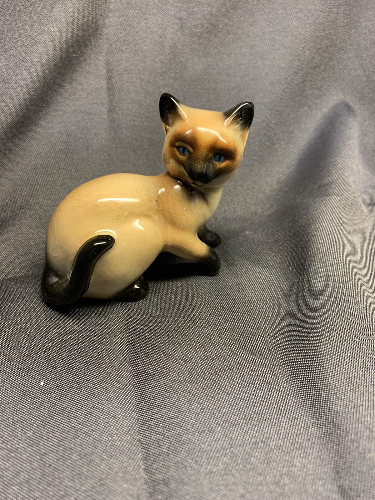 Siamese Cat Porcelain Figurine Vintage Goebel West Germany 3” In Size