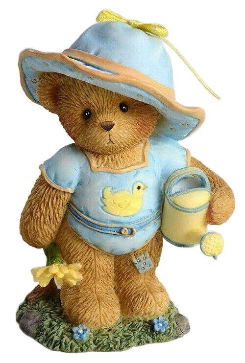 CHERISHED TEDDIES CARMELLA, 4012861, WATER CAN, STONE RESIN TEDDY BEAR FIGURINE