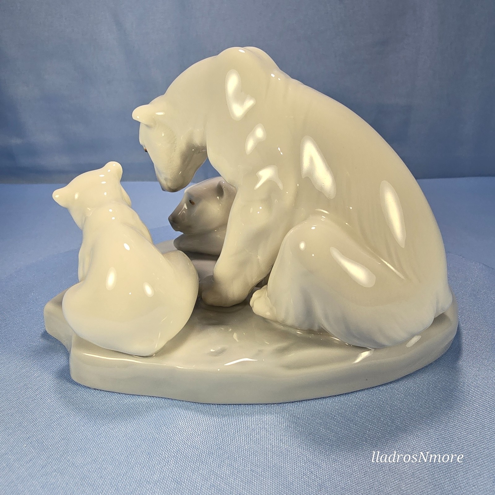 Lladro #1443 Bearly Love NO DAMAGE Lladro 1443 Bearly Love Polar Bear Family