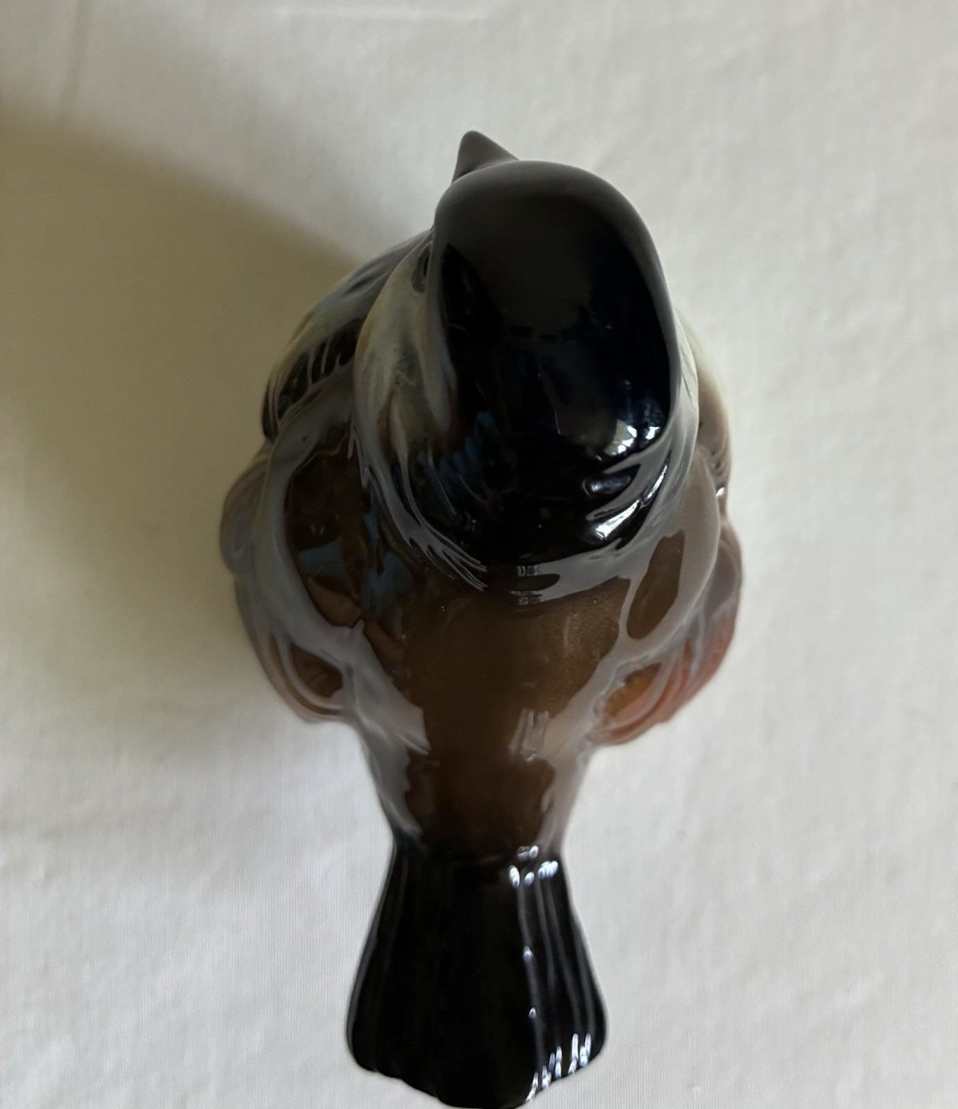 Vintage GOEBEL Blue Brown Sparrow Bird Porcelain Figurine W. Germany CV74