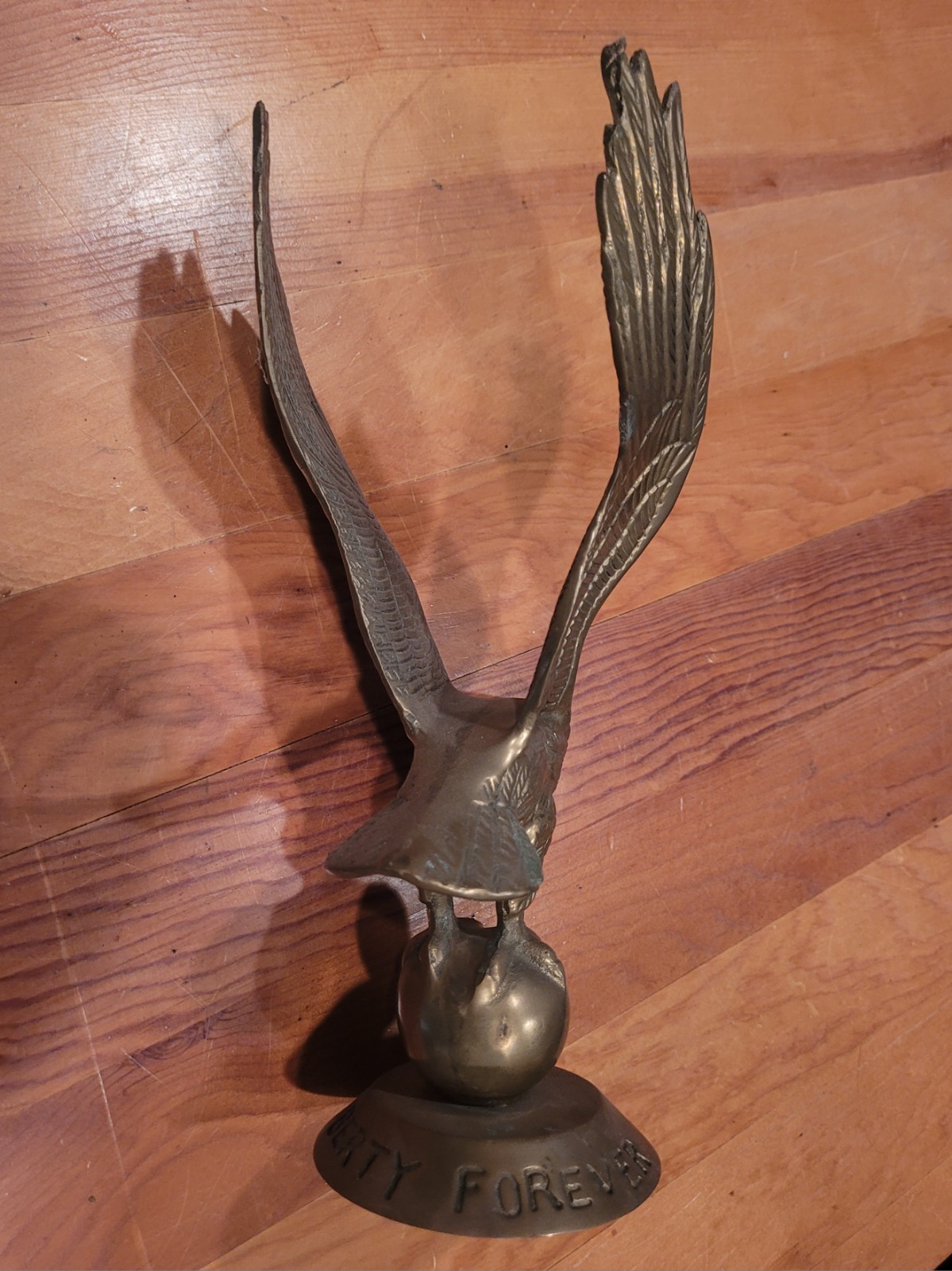 Eagle Sculpture Bronze Patina Finish Home Office Decor Unbranded