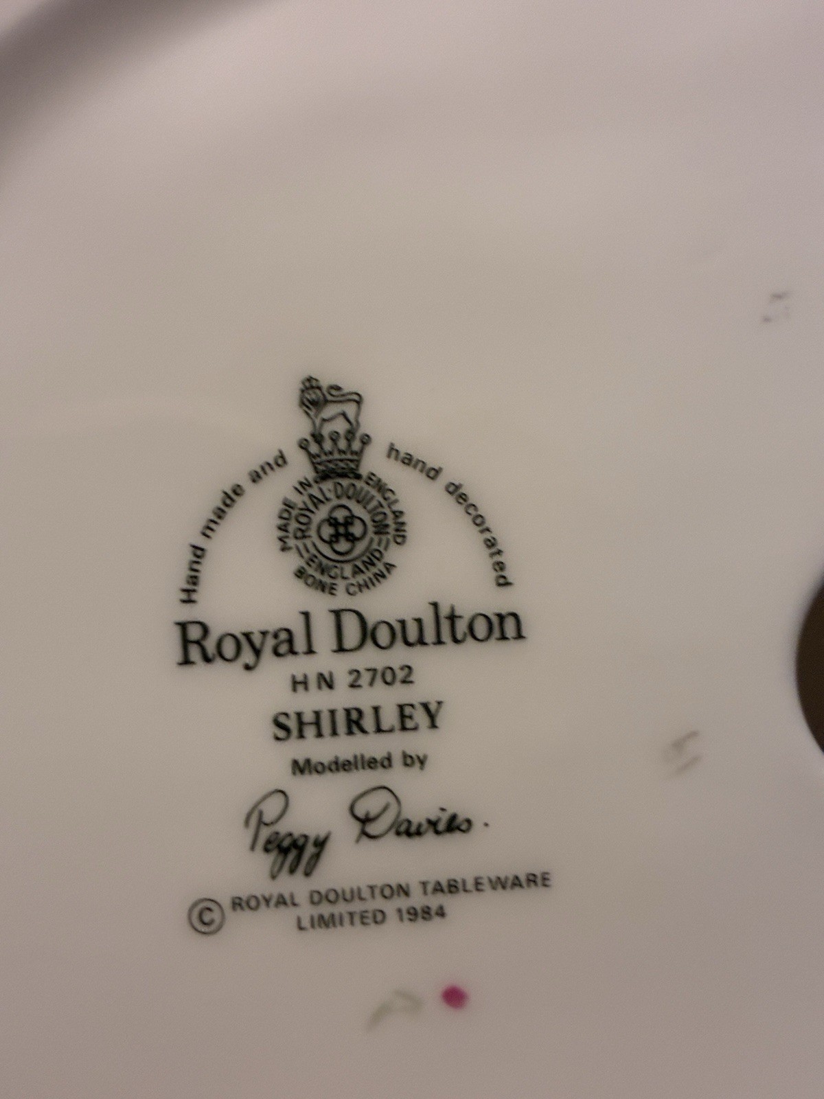ROYAL DOULTON SHIRLEY FIGURINE #HN2702