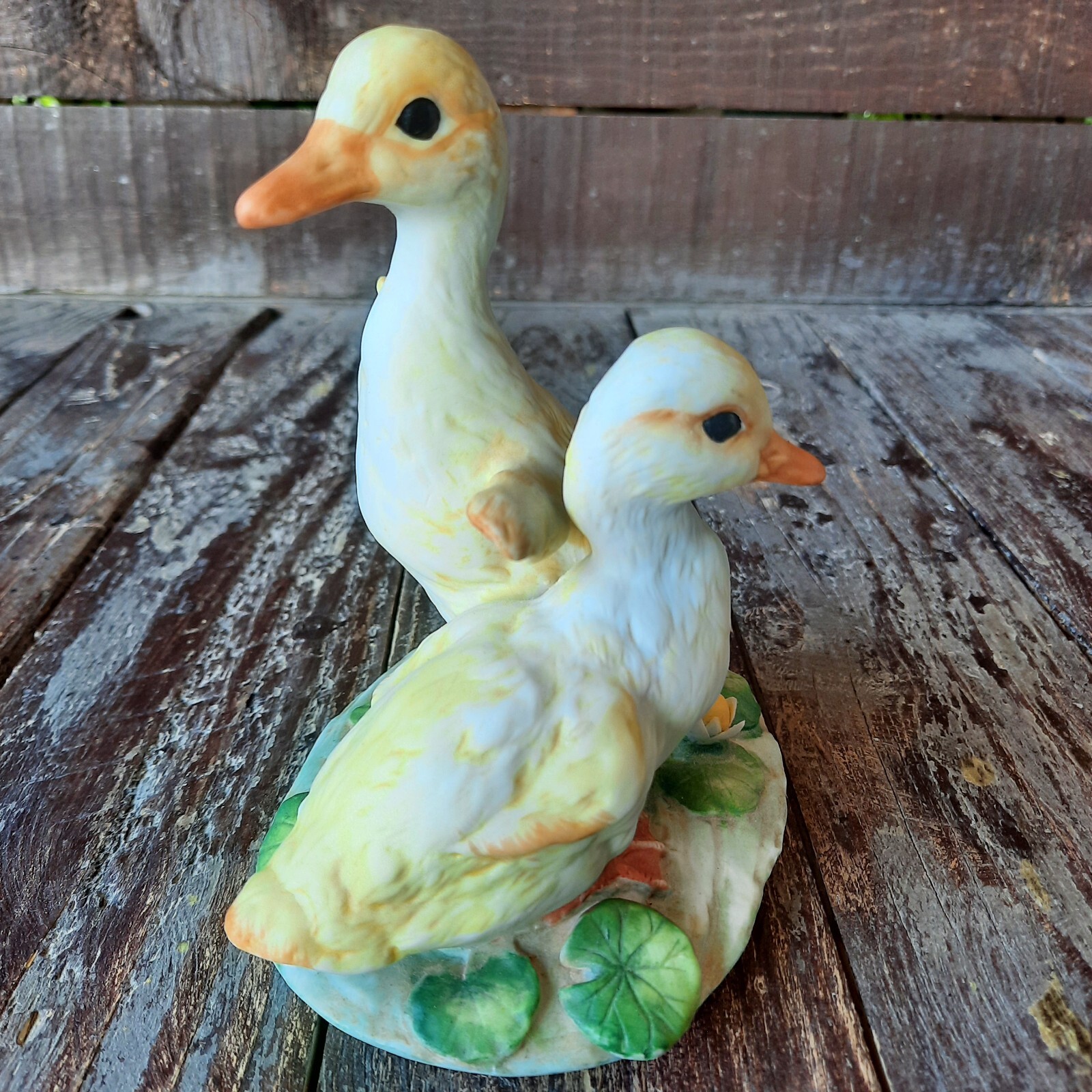 Vintage 1982 Masterpiece by Homco 2 Ducklings Figurine Hand Painted Porcelain P