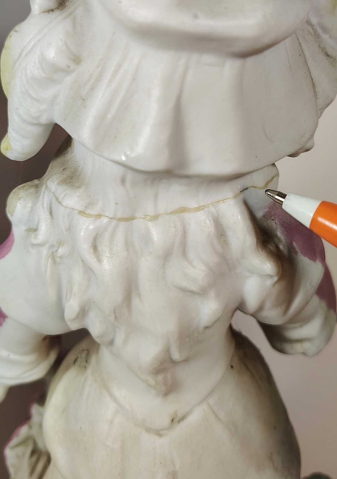 Pair Of Antique Bisque Figurines Romantic Courting Young Couple 12″ Tall (Read)