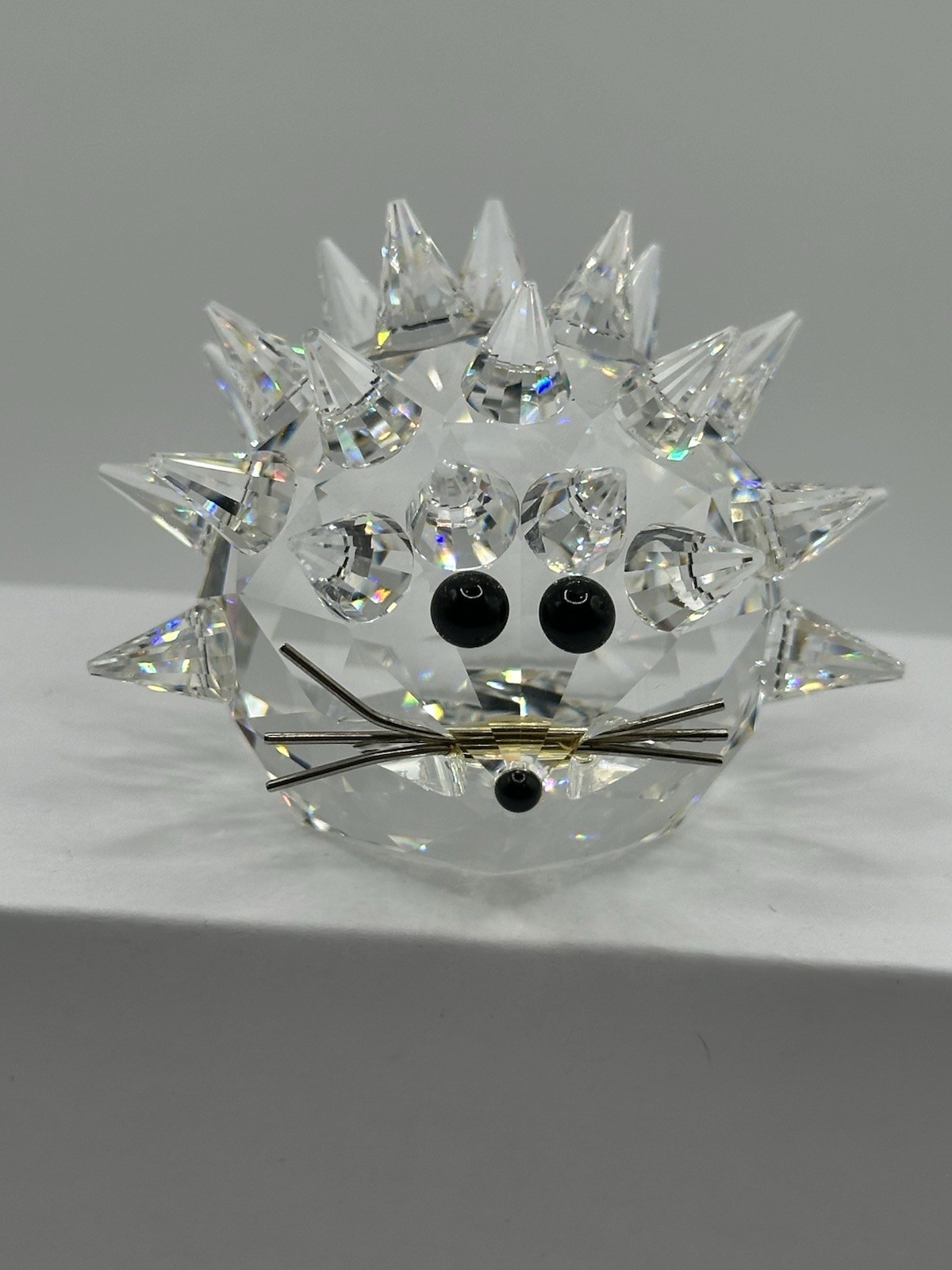 Swarovski Crystal Small 2” Hedgehog with Silver Whiskers #7630NR30