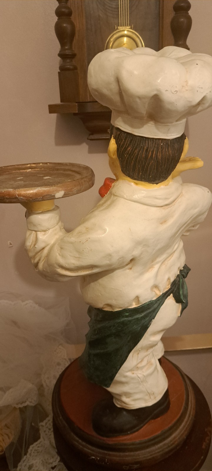 VTG Jolly Italian Chef/ Statue 25″ Tall Welcome To Your Bristol Or Restaurant