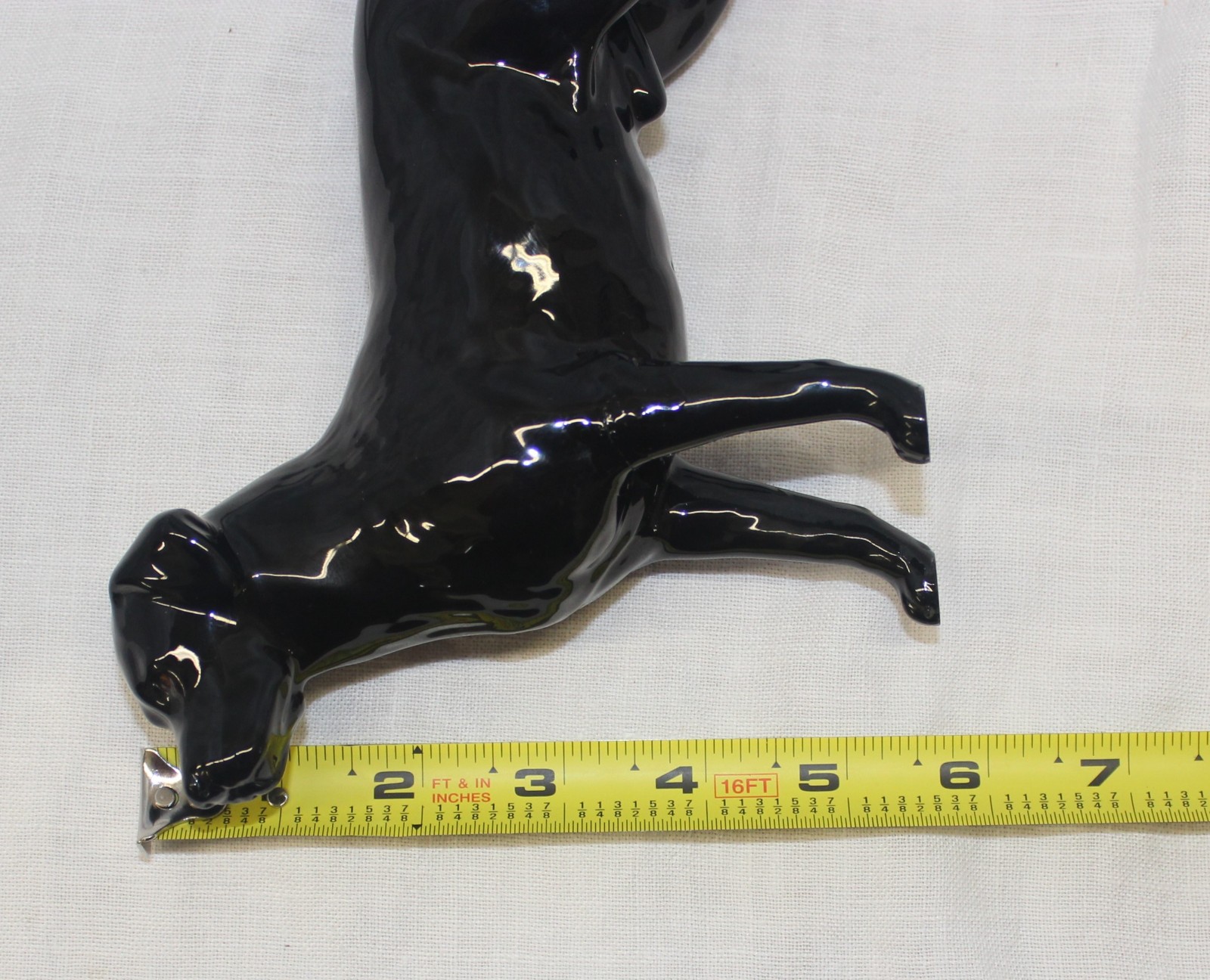 Beswick England Black Glazed Lab Dog Figurine Labrador 8 1/2″ long