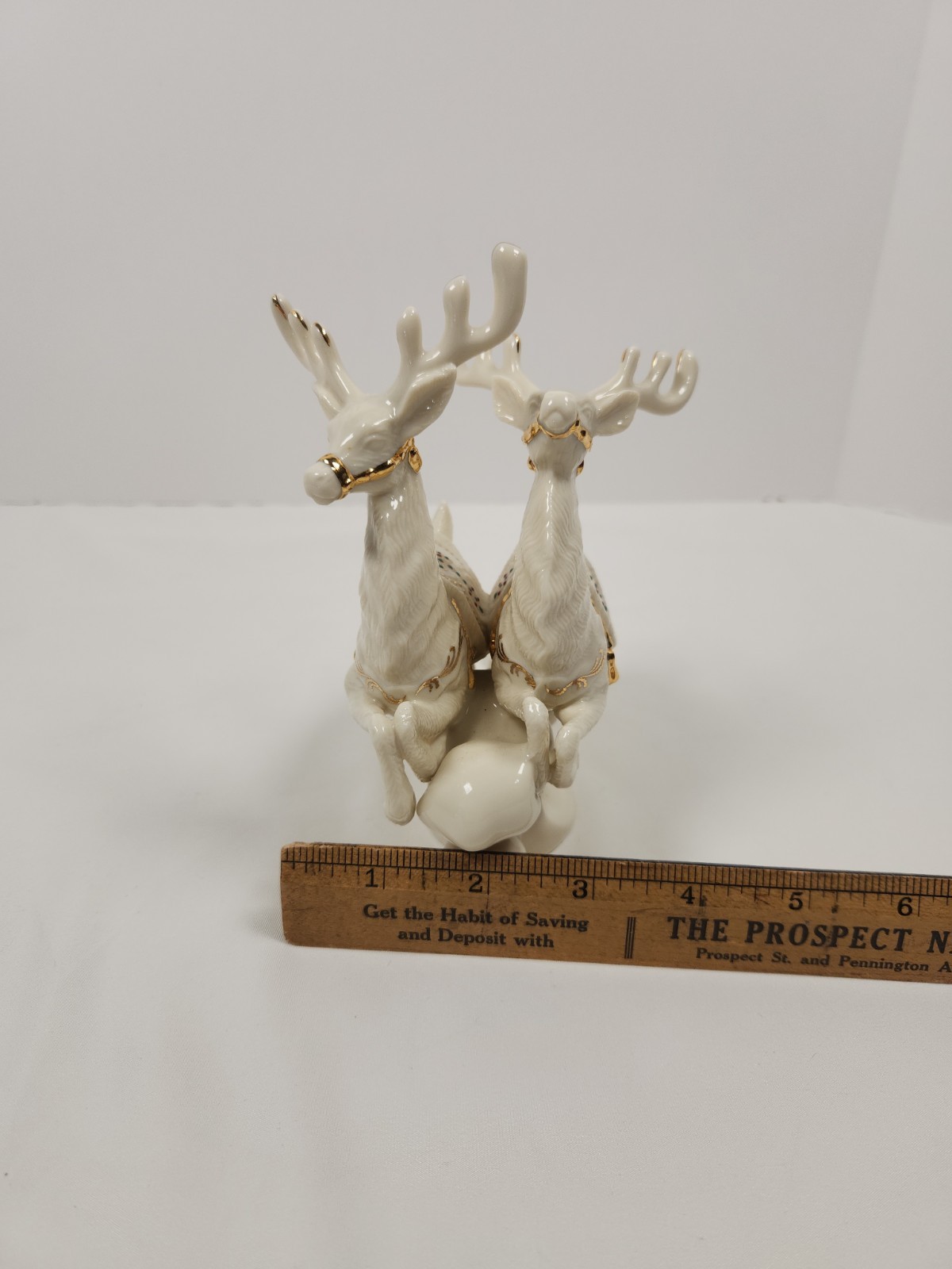 Lenox Dash Away All Collection Dasher & Dancer Porcelain Reindeer Deer Figurine