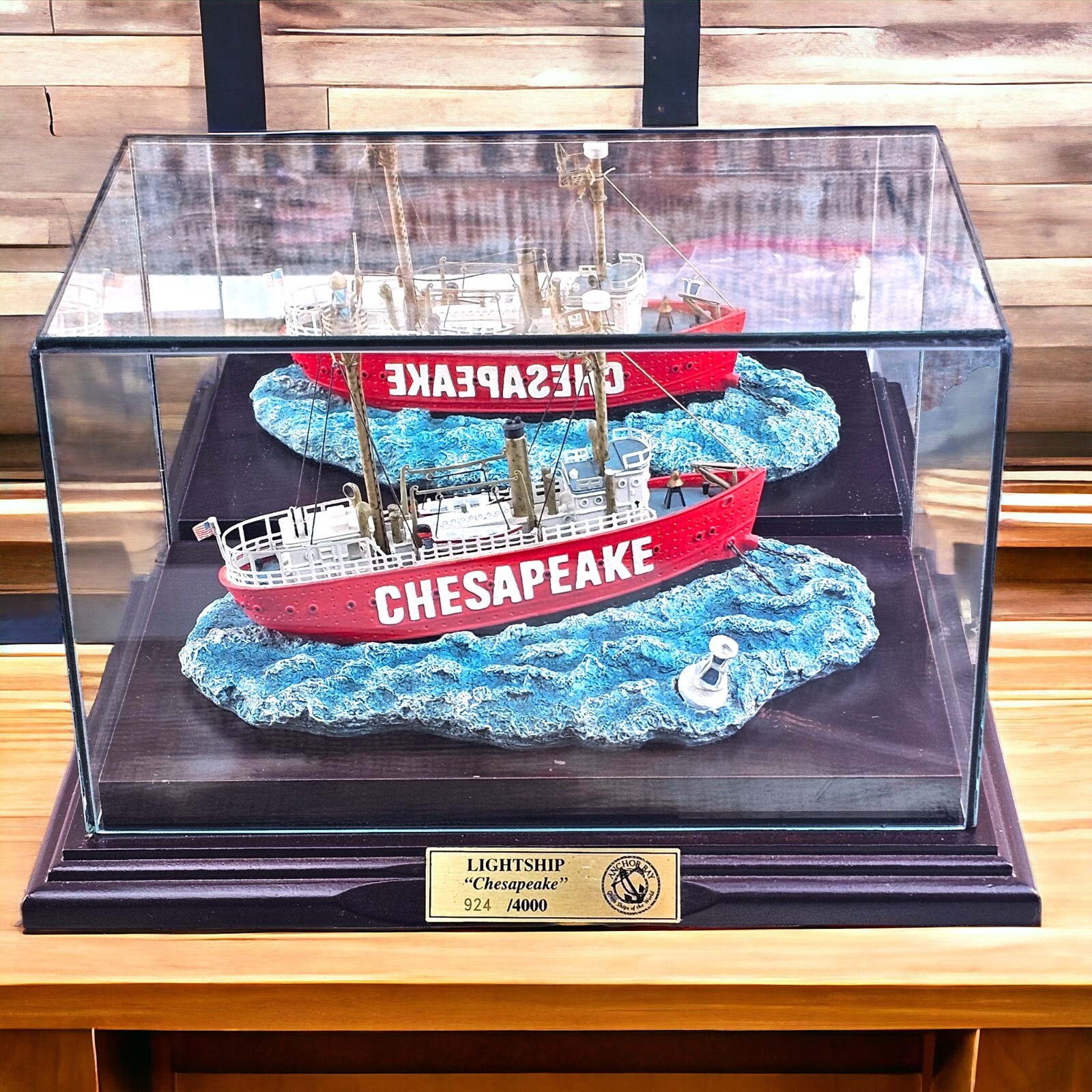 The Chesapeake Limited Ed 924/4000 Anchor Bay Great Ships Vessel 116 Display Box