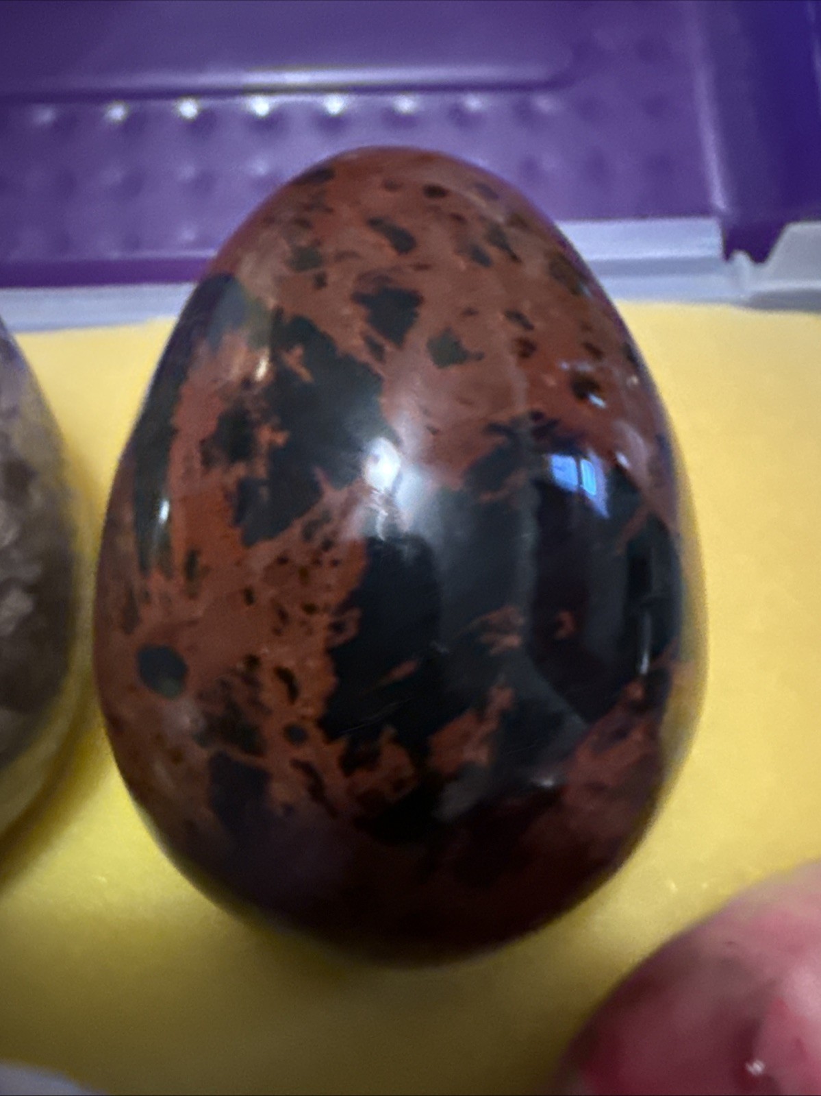 Alabaster Stone Hand Crafted In Italy, Beautiful Set of 6 Eggs. Vintage